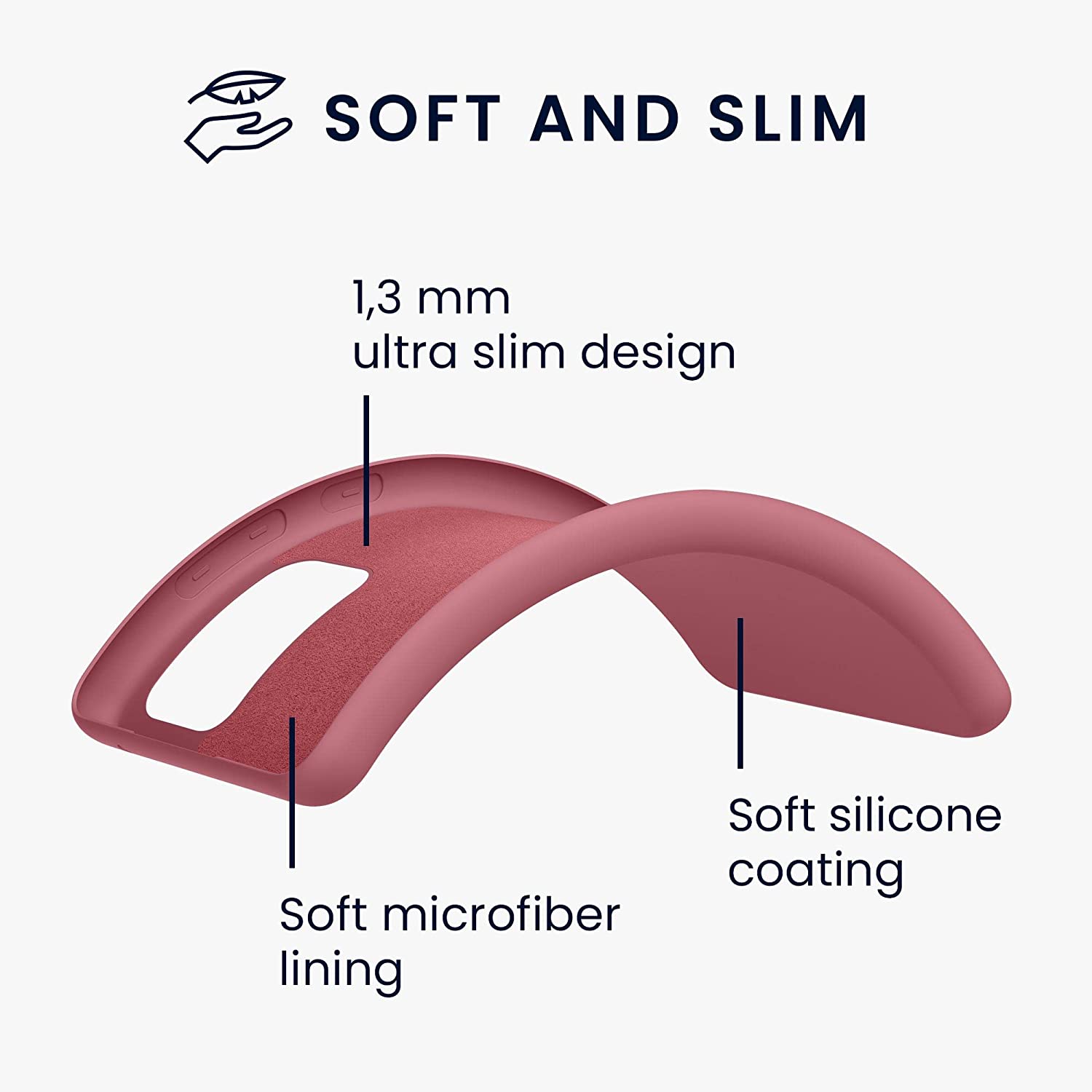 KW Samsung Galaxy A52 / A52 5G / A52s 5G Θήκη Σιλικόνης Rubberized TPU - Deep Rusty Rose - 56680.167