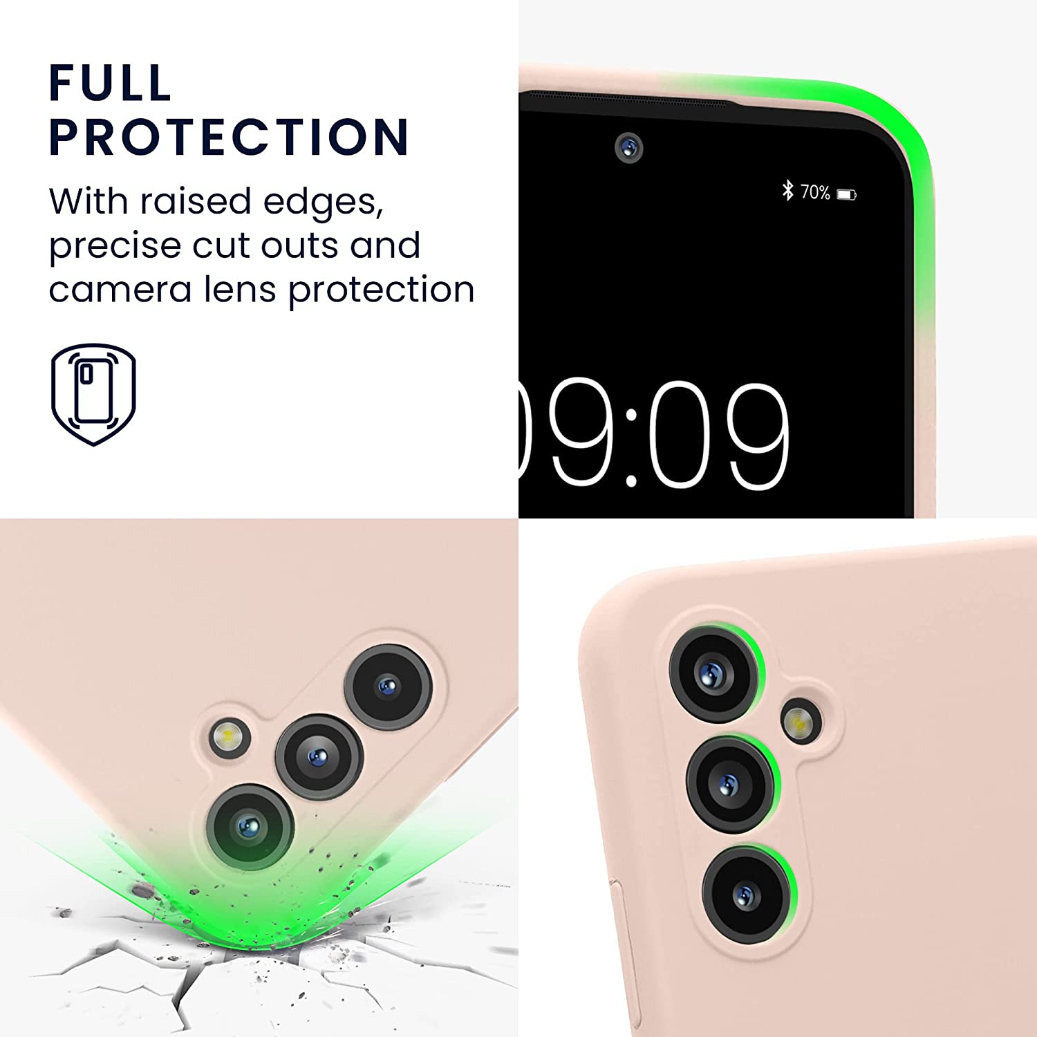 KW Samsung Galaxy A54 5G Θήκη Σιλικόνης Rubberized TPU - Coconut Swirl - 60795.225