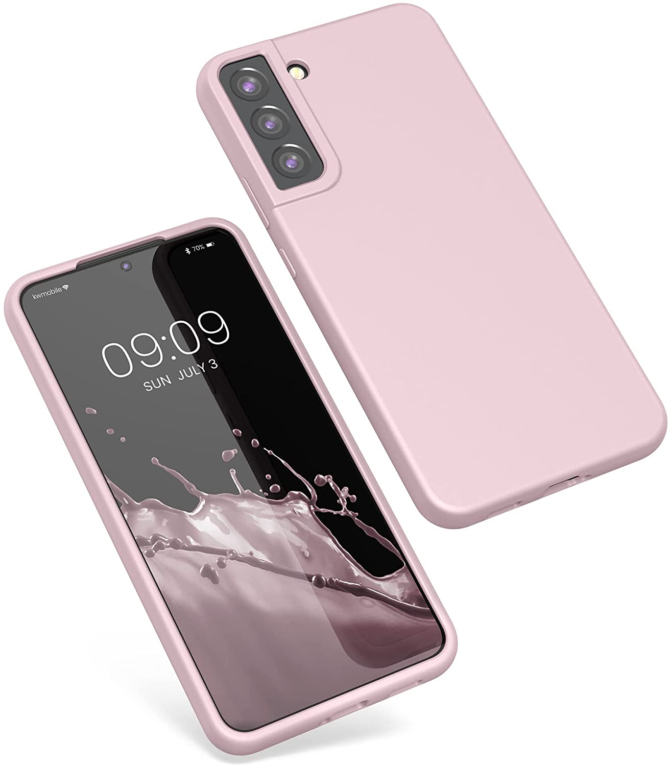 KW Samsung Galaxy S22 Plus Θήκη Σιλικόνης Rubberized TPU - Matte Dusty Pink - 56761.52