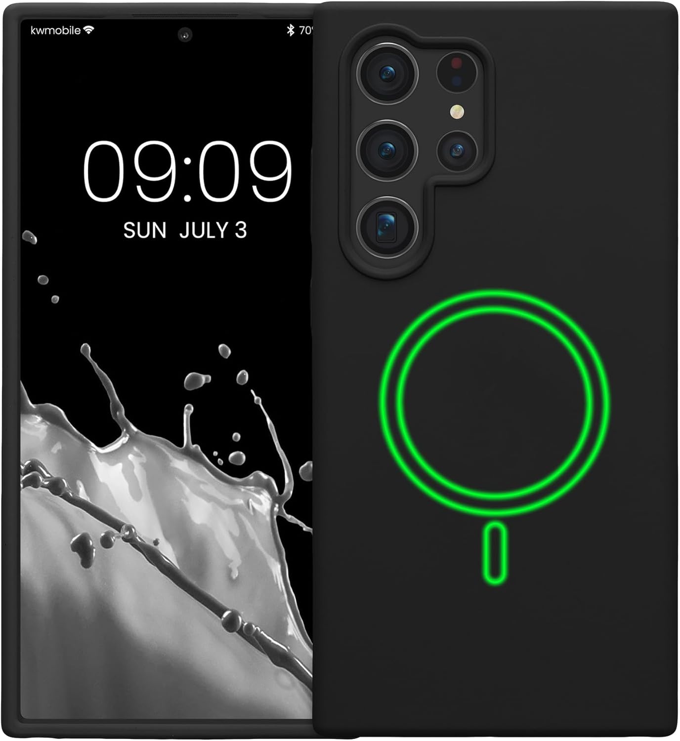 KW Samsung Galaxy S24 Ultra Θήκη Σιλικόνης Rubber TPU με MagSafe - Black