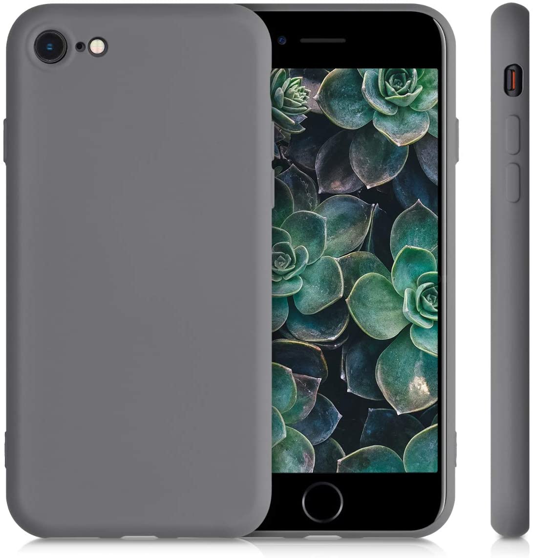 KW iPhone SE 2022 / SE 2020 / 7 / 8 Θήκη Σιλικόνης Rubberized TPU - Titanium Grey - 49979.155