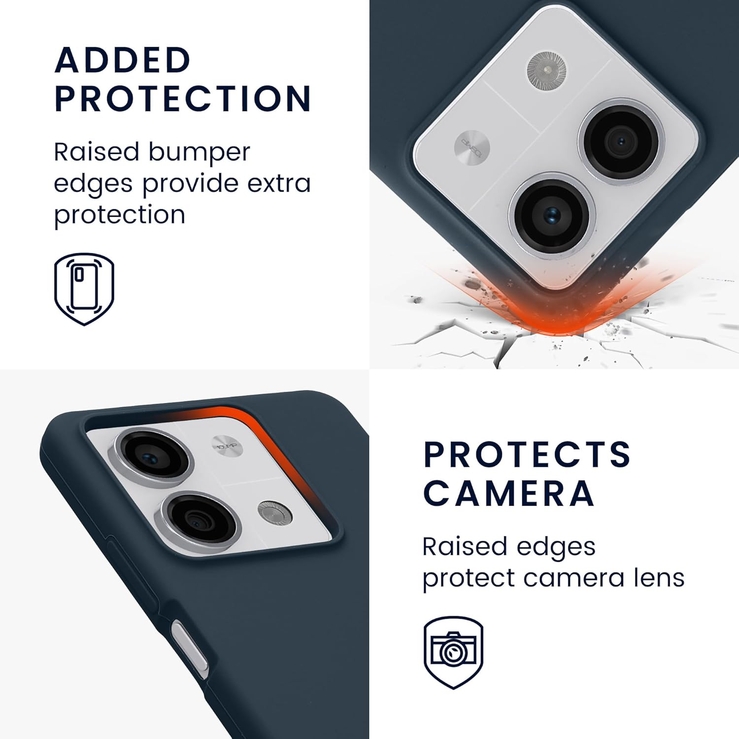 KW Xiaomi Redmi Note 13 5G Θήκη Σιλικόνης Rubberized TPU - Dark Slate