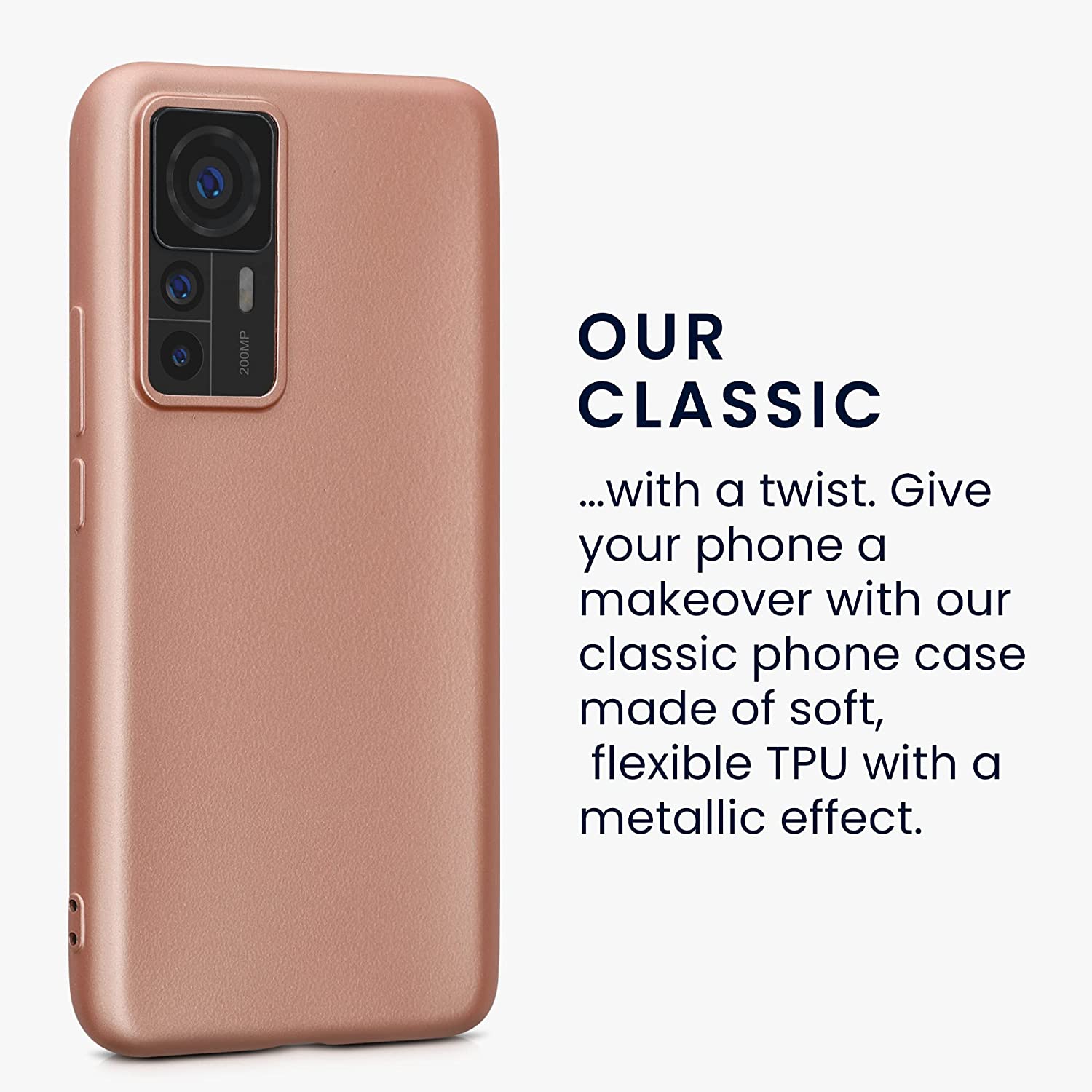 KW Xiaomi 12T / 12T Pro Θήκη Σιλικόνης TPU - Metallic Rose Gold - 60153.31