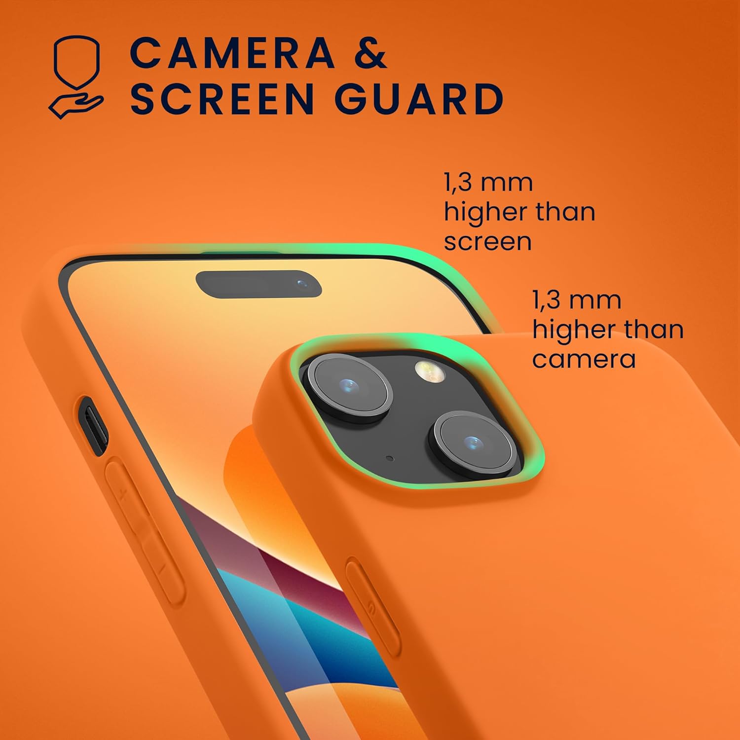 KW iPhone 15 Plus Λεπτή Θήκη Σιλικόνης TPU - Fruity Orange - 61958.150
