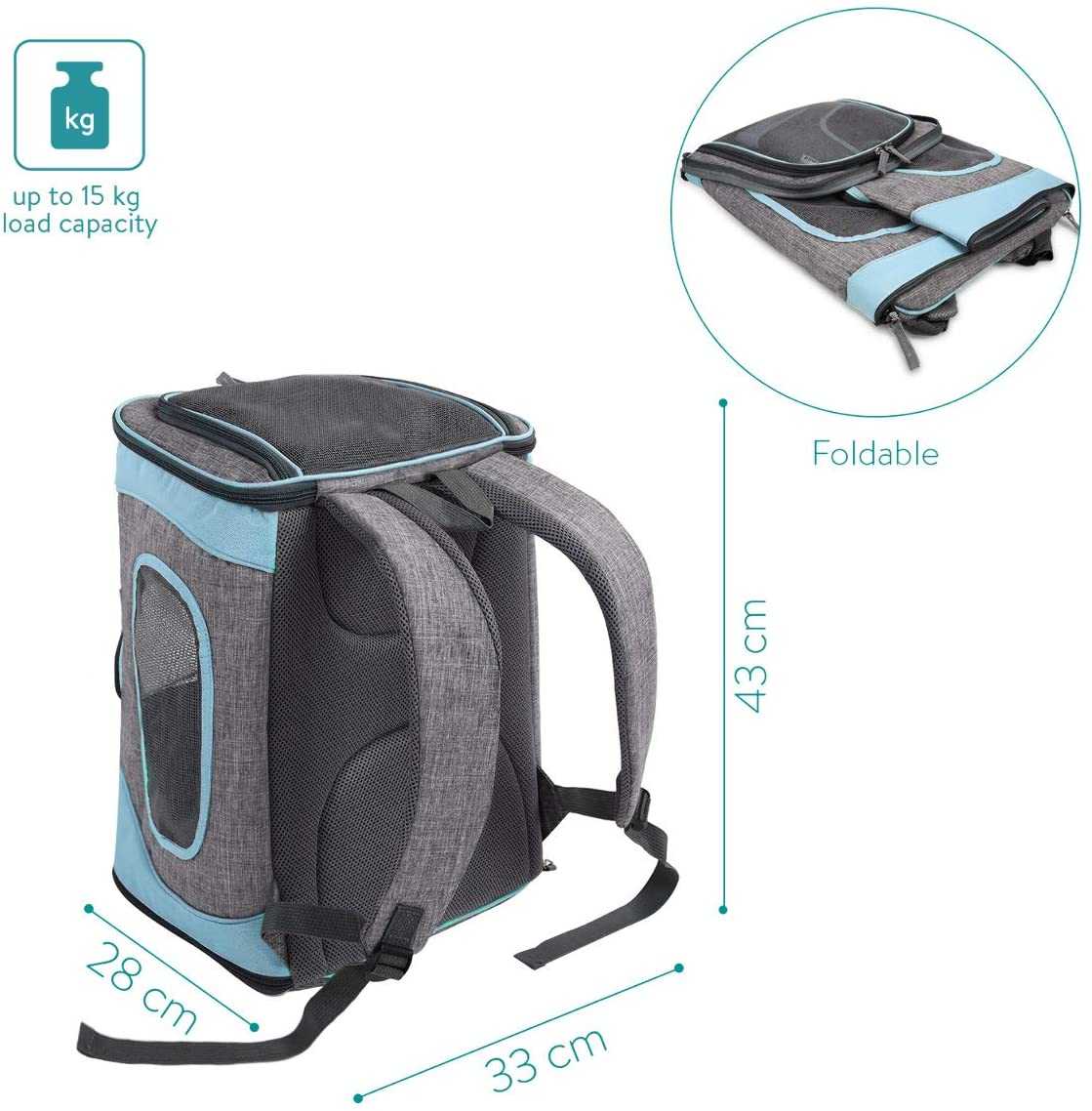 Navaris Αναδιπλούμενο Σακίδιο Μεταφοράς για Κατοικίδια Ζώα - 51299.01