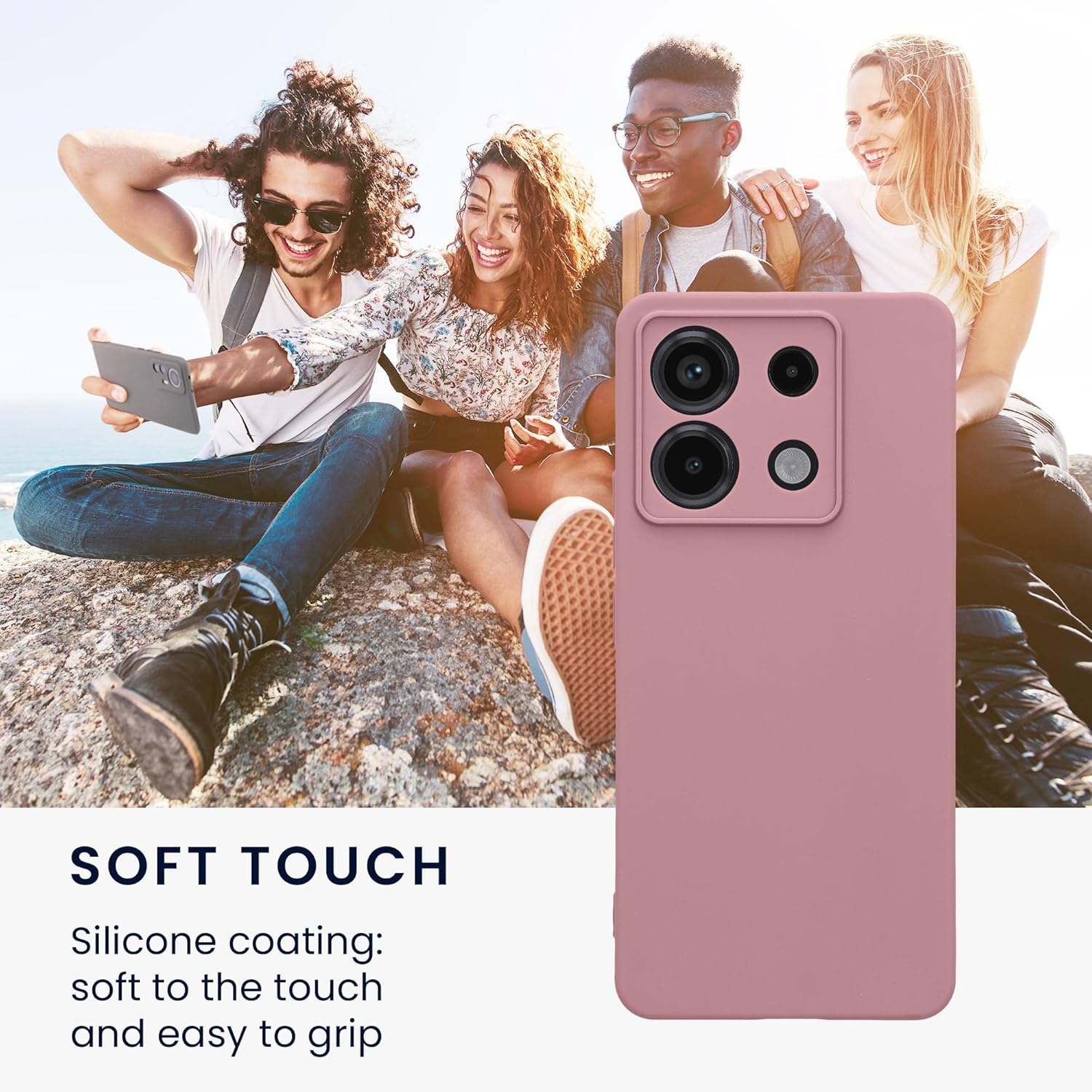 KW Xiaomi Redmi Note 13 Pro 5G / Poco X6 5G Θήκη Σιλικόνης TPU - Dusky Pink Matte