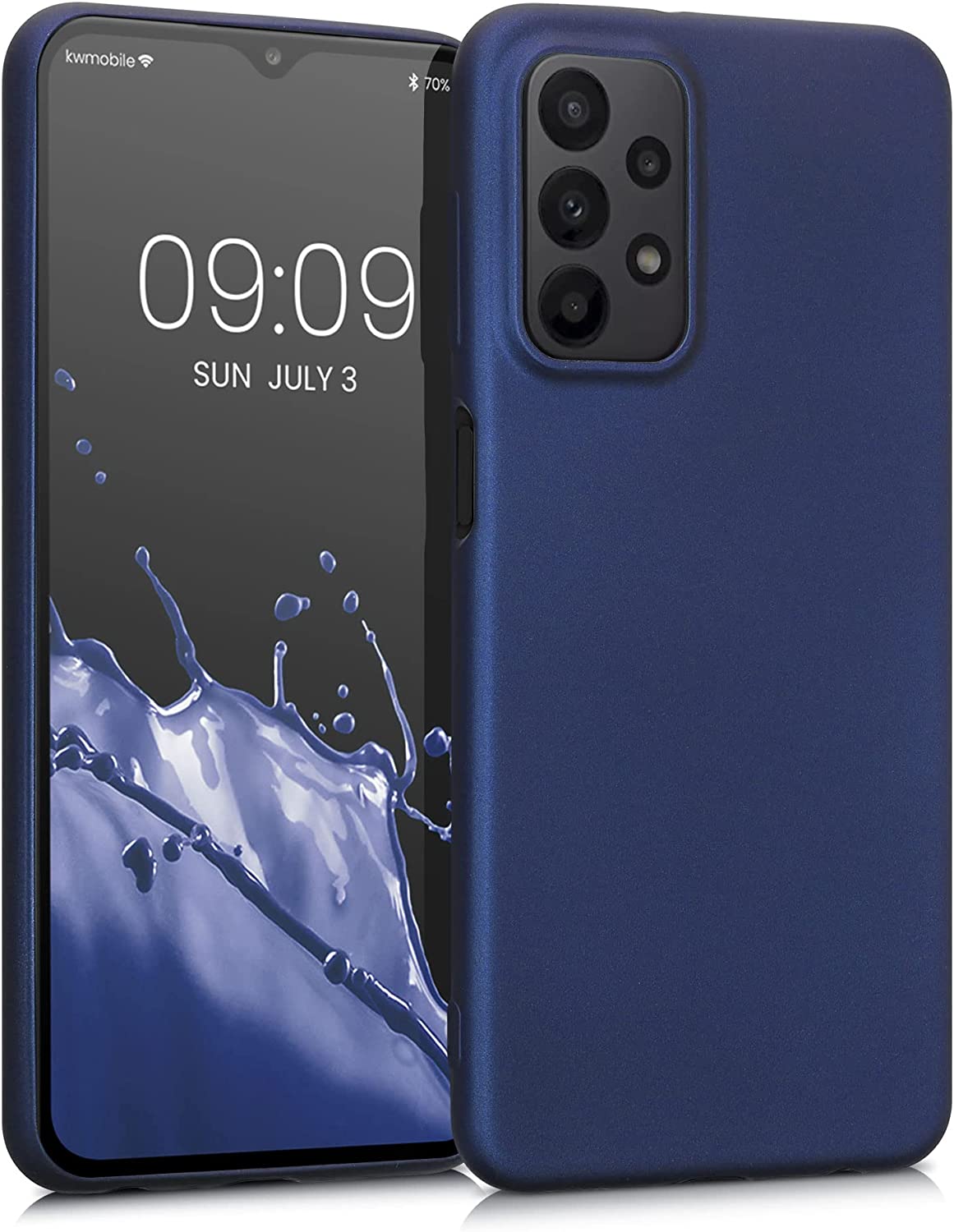 KW Samsung Galaxy A23 5G Θήκη Σιλικόνης TPU - Metallic Blue - 57955.64