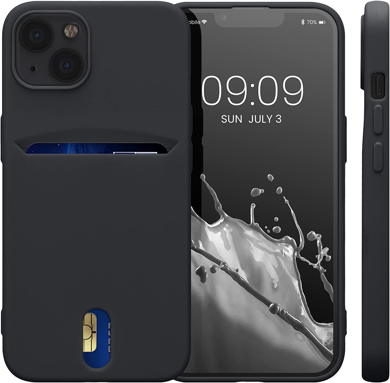KW iPhone 13 Θήκη Σιλικόνης TPU - Black - 57748.01