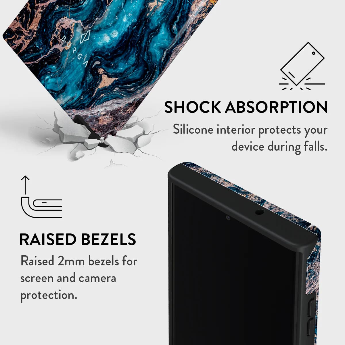 Burga Samsung Galaxy S23 Ultra Fashion Tough Σκληρή Θήκη - Mystic River