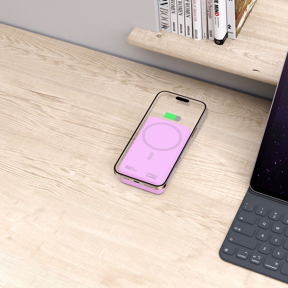 Tech-Protect PB12 Lifemag MagSafe PowerBank Μαγνητικό PowerBank Κινητού 20000 mAh - Lilac