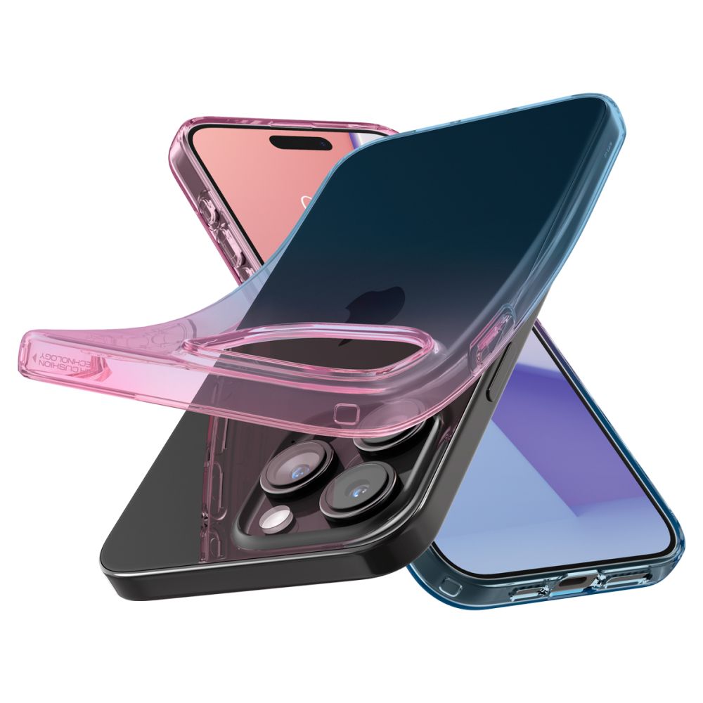 Spigen iPhone 15 Pro Liquid Crystal Θήκη Σιλικόνης - Gradation Pink