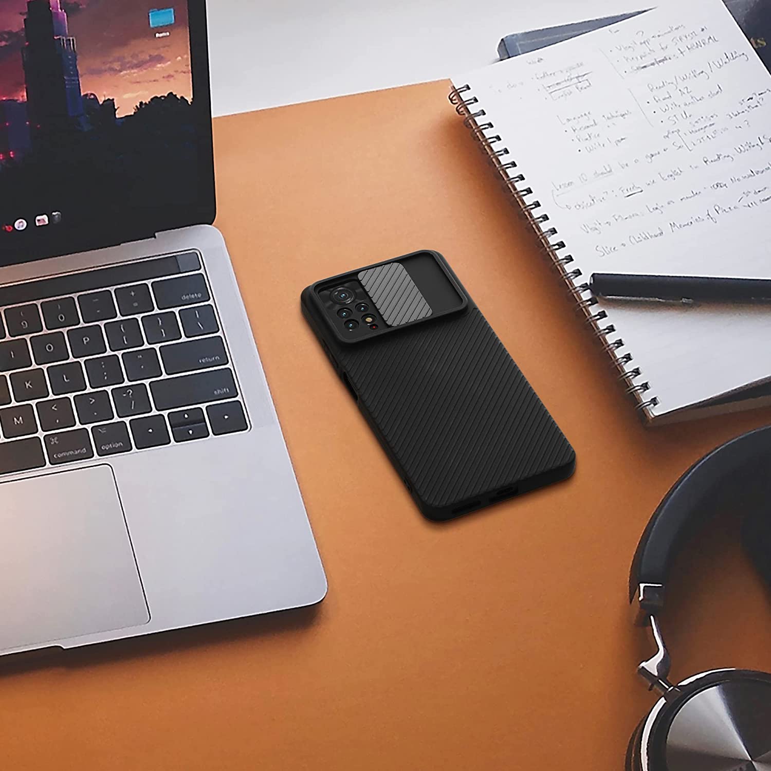 KW Xiaomi Redmi Note 11 Pro / 11 Pro 5G Θήκη Σιλικόνης με Κάλυμμα για την Κάμερα - Black - 57389.01