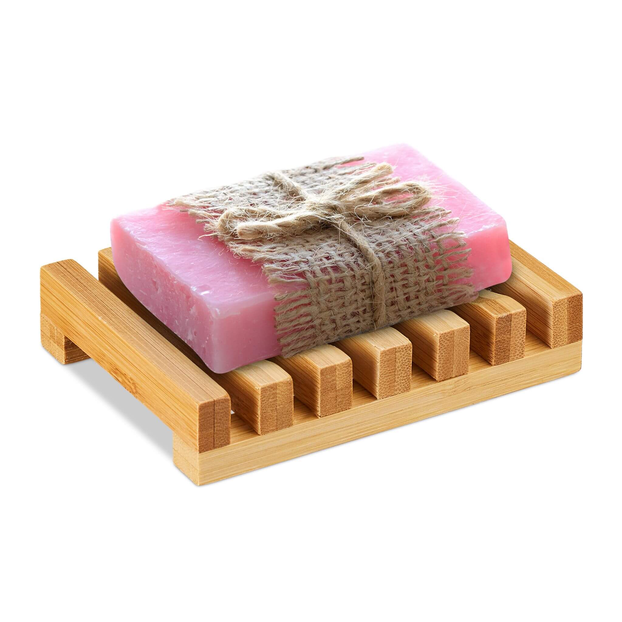 Relaxdays Βάση Σαπουνιού από Bamboo - Natural - 4052025321420