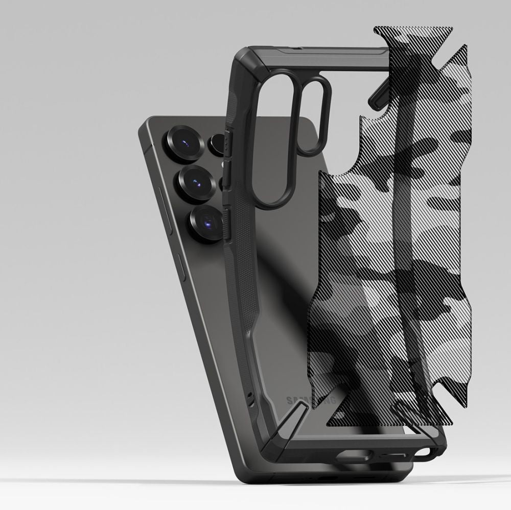 Ringke Samsung Galaxy S25 Ultra Fusion X Σκληρή Θήκη με Πλαίσιο Σιλικόνης - Camo Black