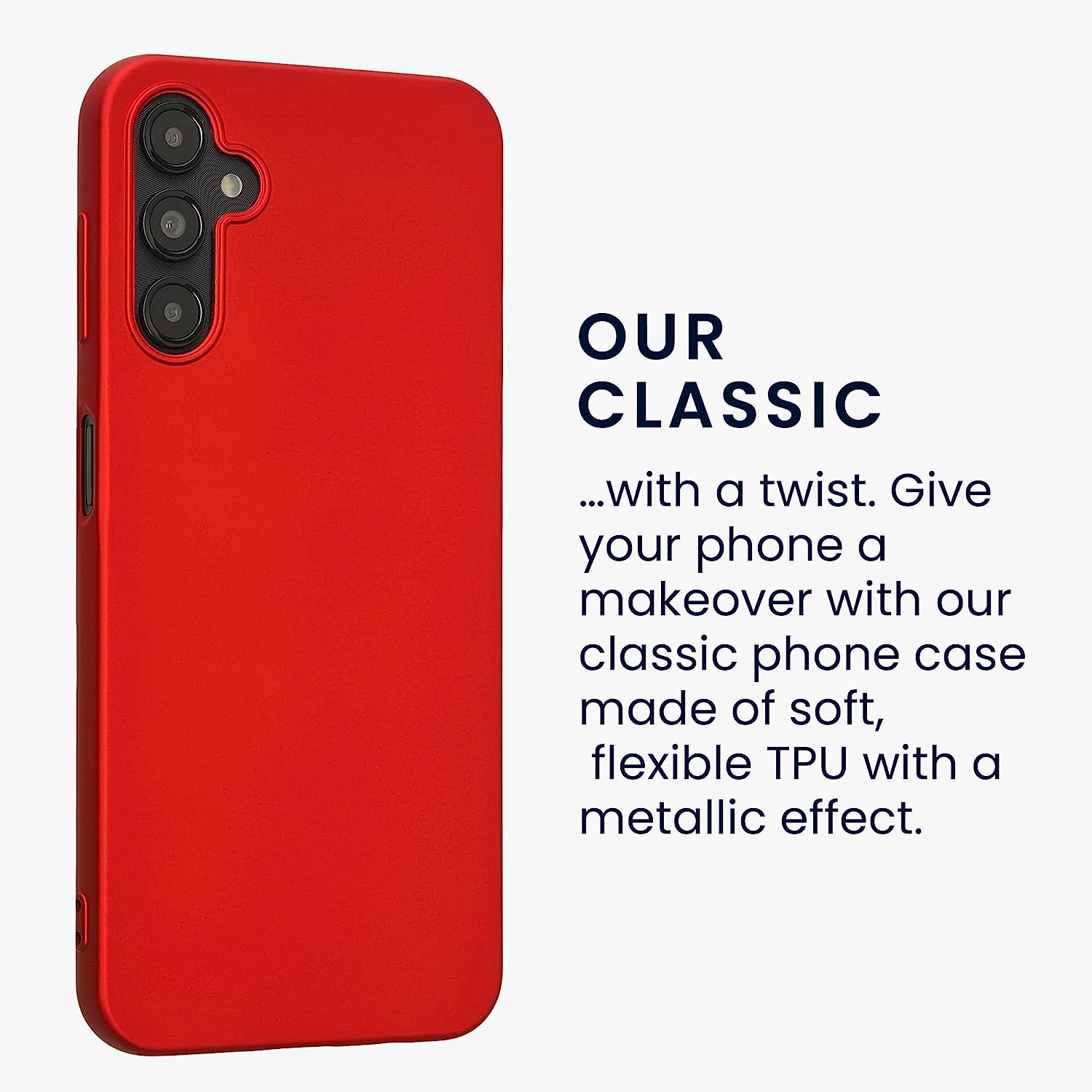 KW Samsung Galaxy A14 5G Θήκη Σιλικόνης TPU - Metallic Dark Red - 61163.36