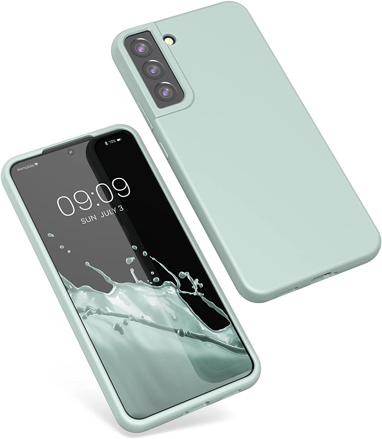 KW Samsung Galaxy S22 Plus Θήκη Σιλικόνης Rubberized TPU - Frosty Mint - 56761.200