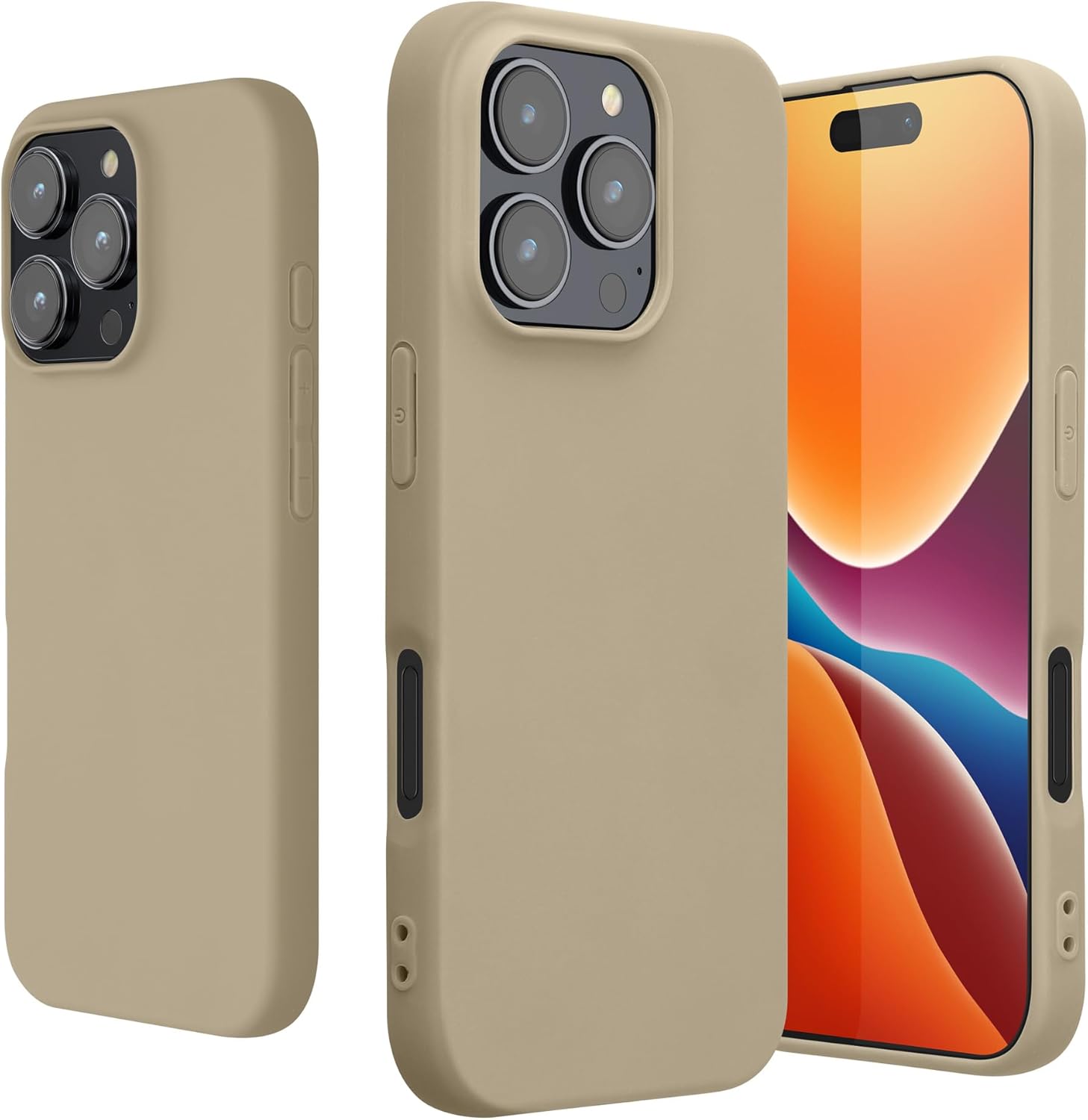 KW iPhone 16 Pro Max Λεπτή Θήκη Σιλικόνης TPU - Cream