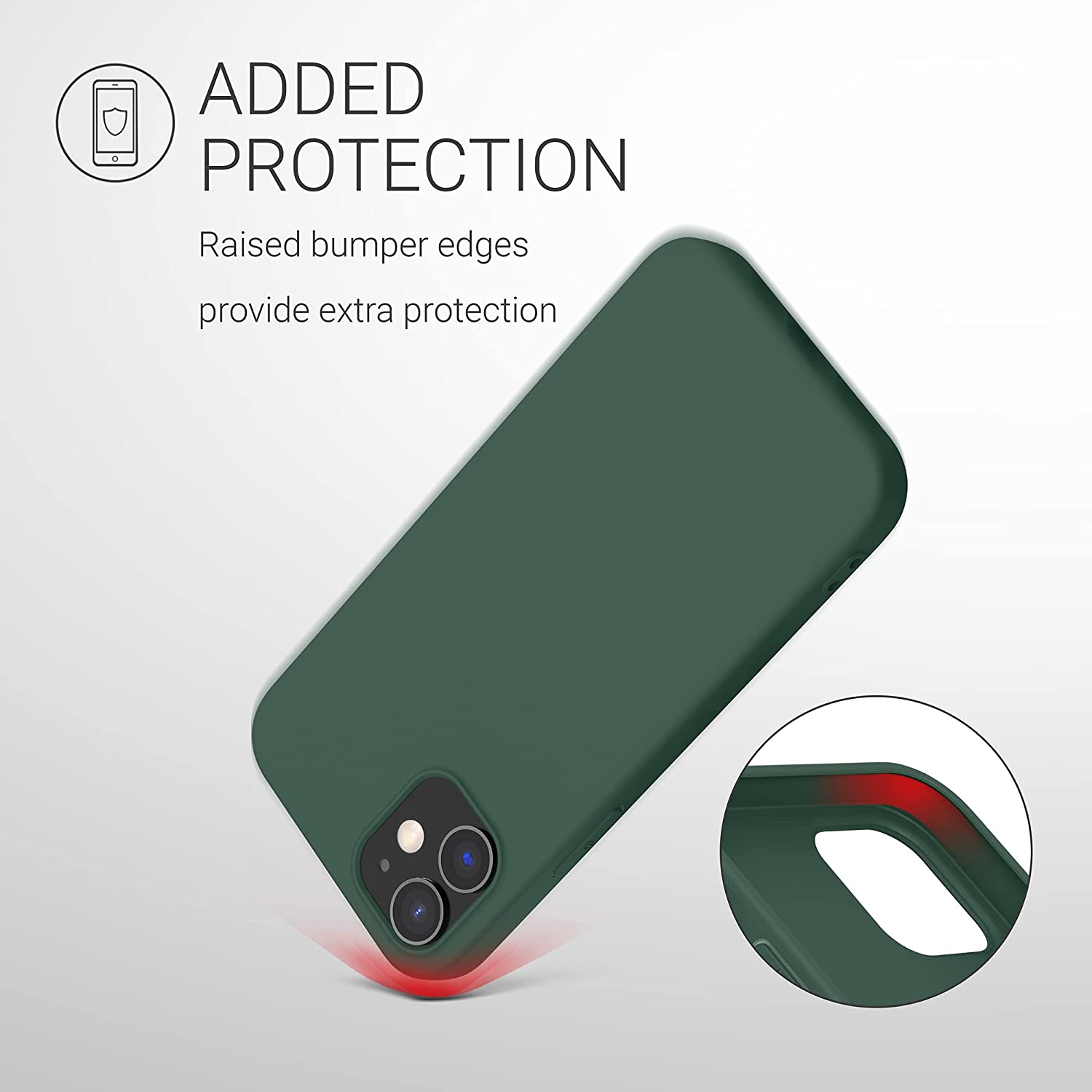 KW iPhone 12 / iPhone 12 Pro Θήκη Σιλικόνης TPU - Moss Green - 53938.169