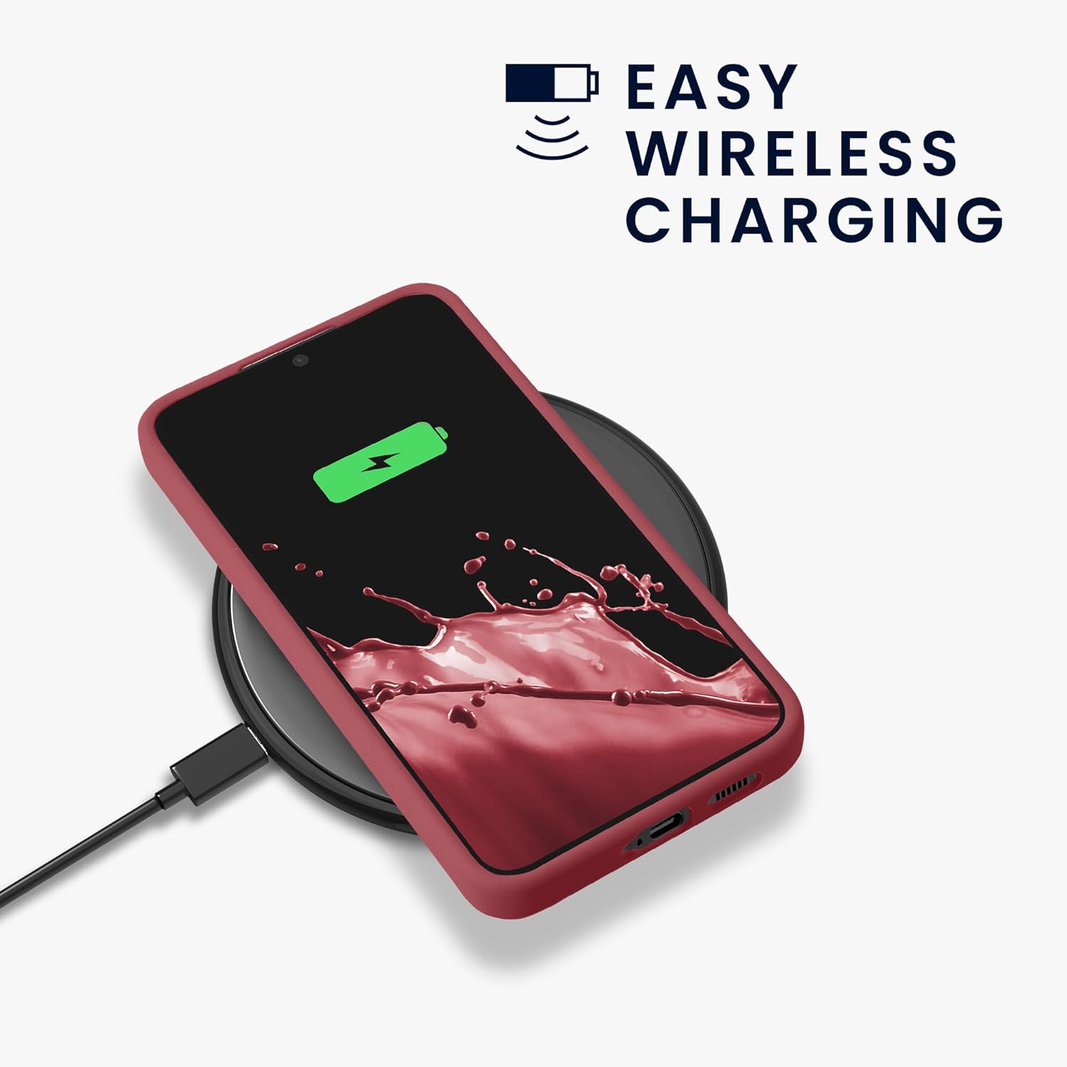 KW Samsung Galaxy S24 Θήκη Σιλικόνης Rubber TPU με MagSafe - Dark Rose