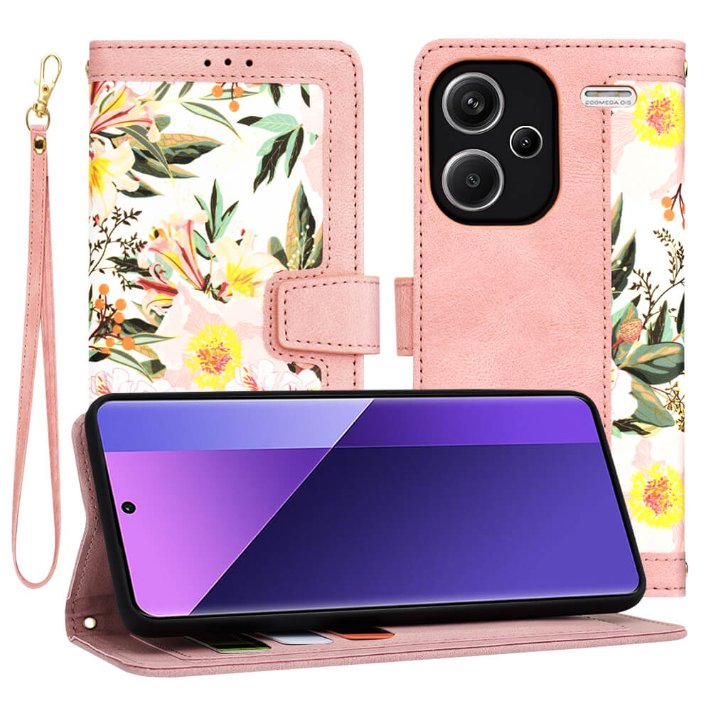 Techsuit Xiaomi Redmi Note 13 Pro+ 5G - FlipCraft - Θήκη Πορτοφόλι από Δερματίνη - Sweetheart Pink
