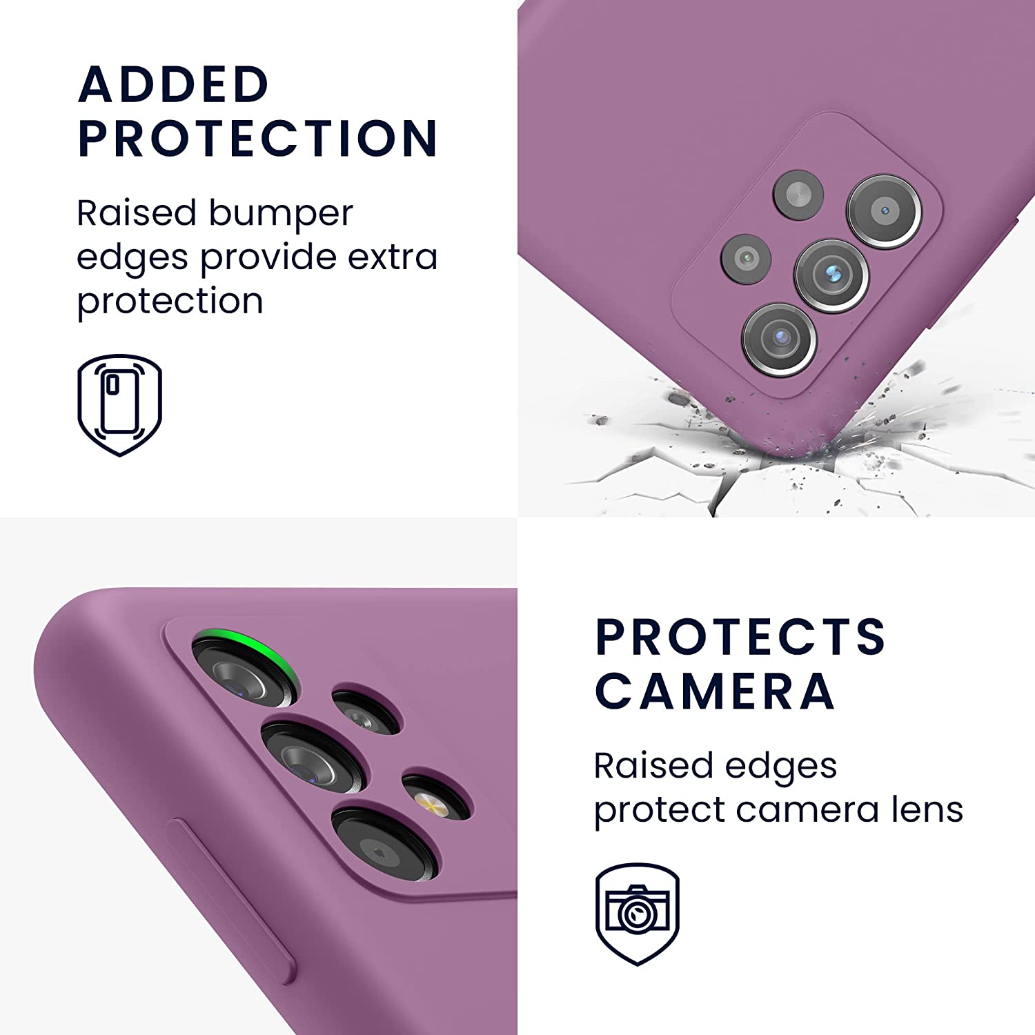 KW Samsung Galaxy A52 / A52 5G / A52s 5G Θήκη Σιλικόνης Rubber TPU - Orchid Purple - 54347.235