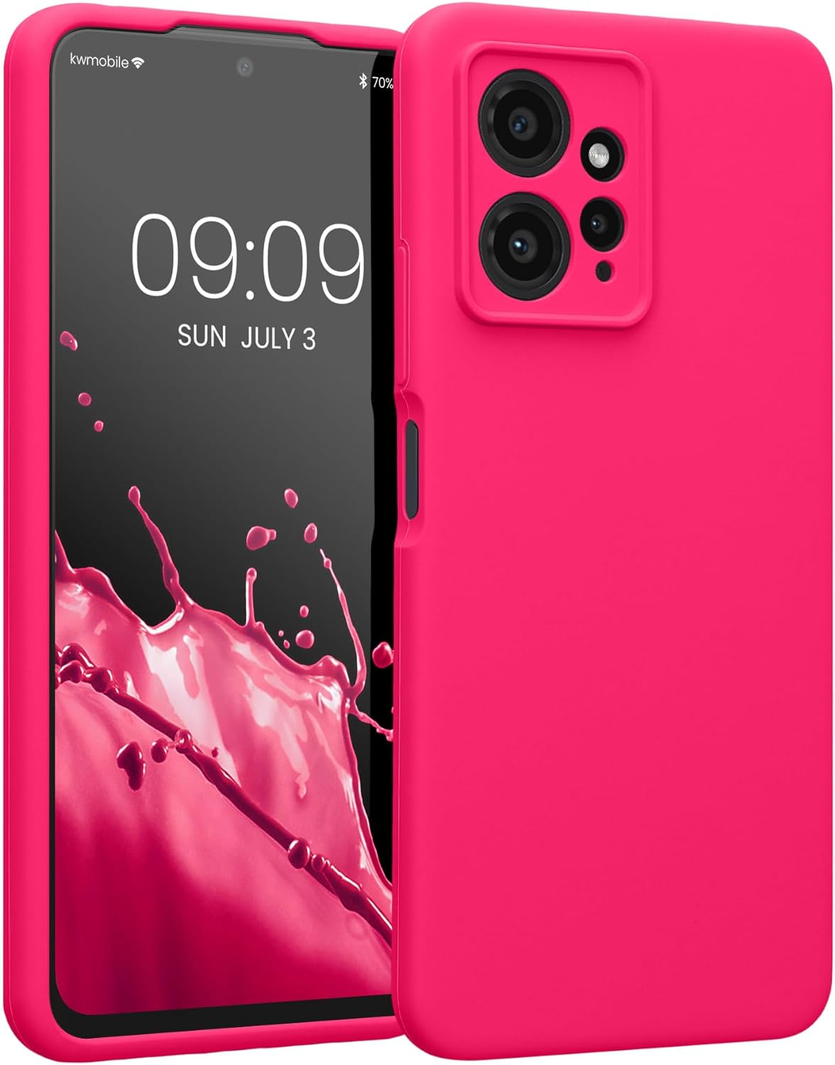 KW Xiaomi Redmi Note 12 4G Θήκη Σιλικόνης Rubberized TPU - Neon Pink
