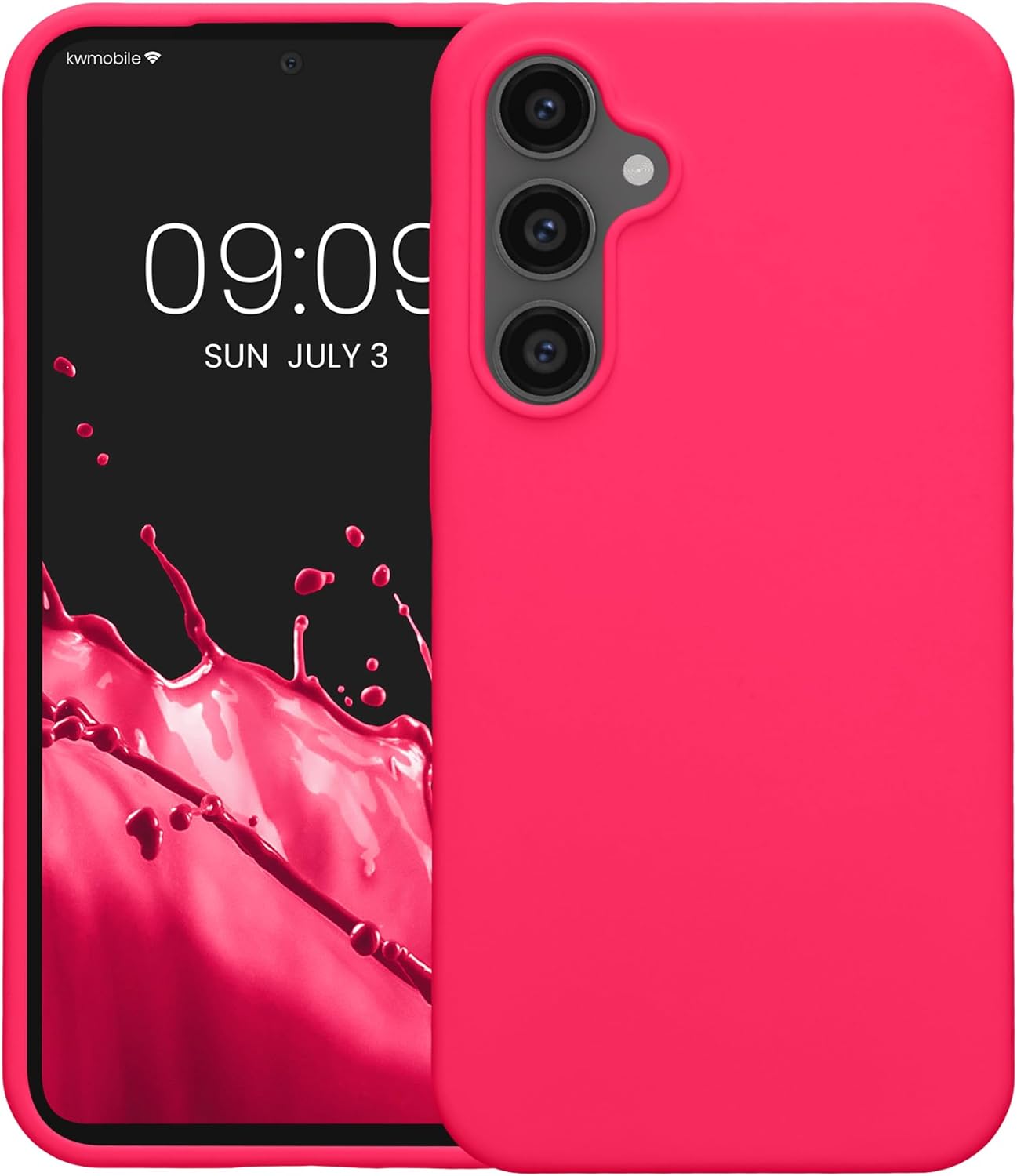 KW Samsung Galaxy S23 FE Θήκη Σιλικόνης Rubberized TPU - Neon Pink