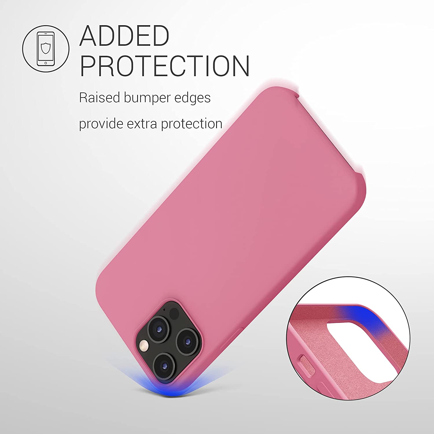 KW iPhone 12 Pro Max Θήκη Σιλικόνης Rubber TPU - Bubblegum Pink - 52644.212