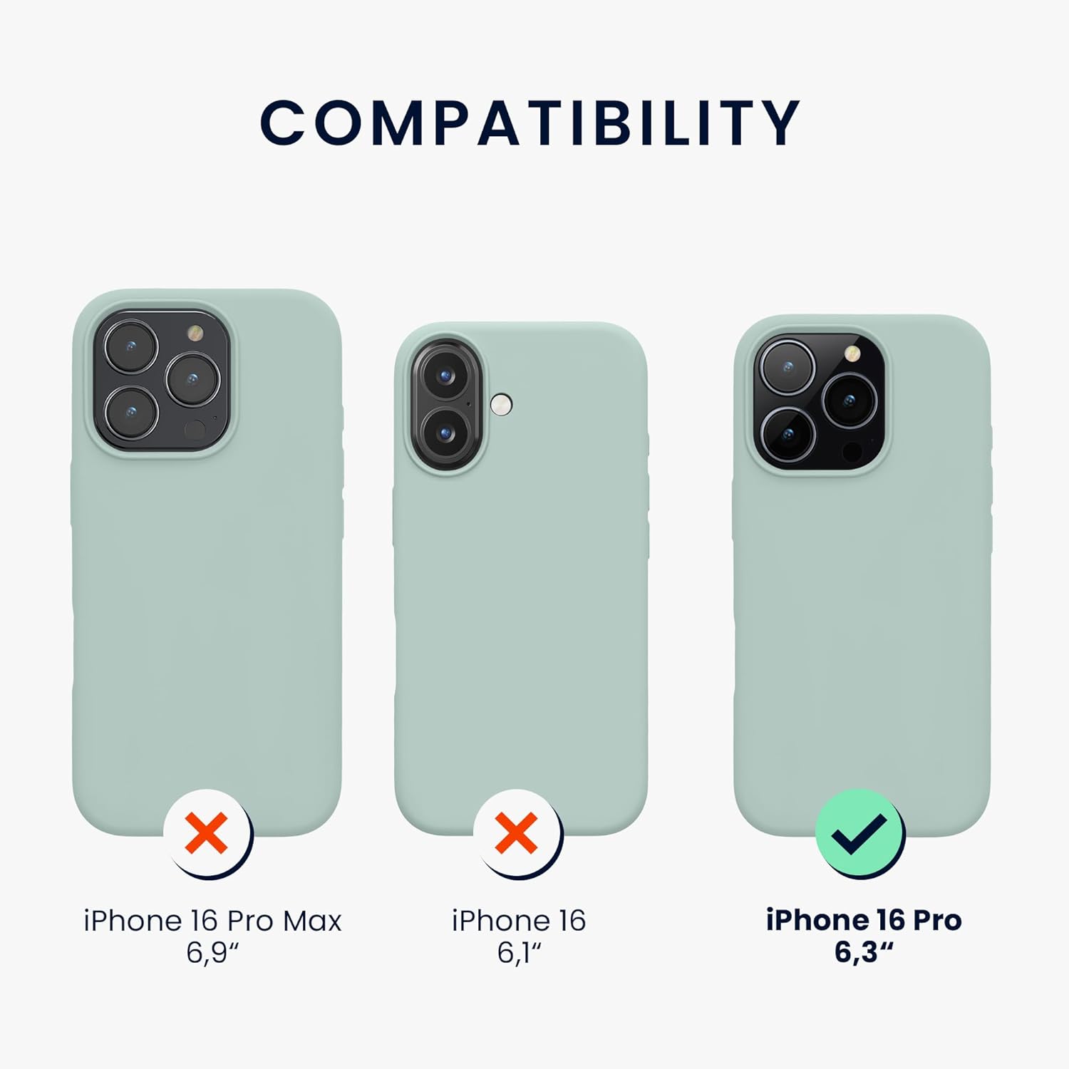 KW iPhone 16 Pro Θήκη Σιλικόνης Rubberized TPU - Cool Mint