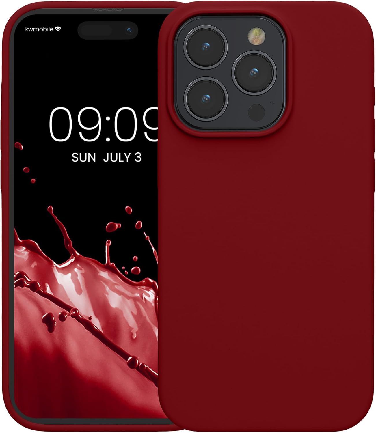 KW iPhone 15 Pro Θήκη Σιλικόνης Rubberized TPU - Rhubarb Red