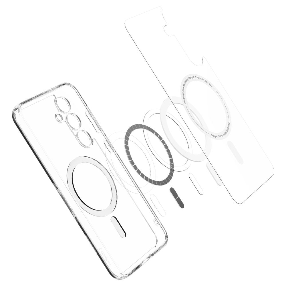 Spigen Samsung Galaxy S24 FE Ultra Hybrid Mag Σκληρή Θήκη με Πλαίσιο Σιλικόνης Και MagSafe - White