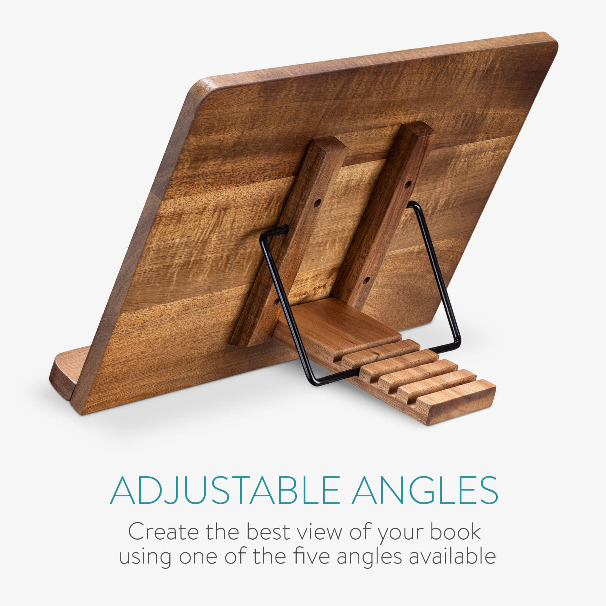 Navaris Βάση Στήριξης Βιβλίων και Τάμπλετ - Acacia - Dark Brown - 52801.2.18