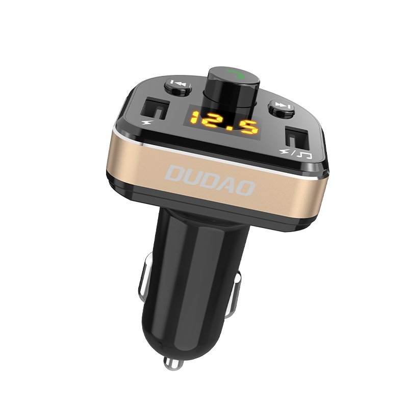 Dudao R2Pro FM Transmitter για Αναπαραγωγή Μουσικής / Κλήσεις / Φόρτιση Κινητών στο Αυτοκίνητο - Black