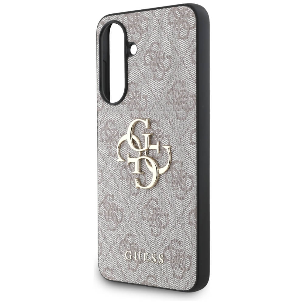 Guess Samsung Galaxy A36 5G - Big 4G Logo Classic Logo - Σκληρή Θήκη με Επένδυση από Οικολογικό Δέρμα - Pink - GUHCSA364GMGPI