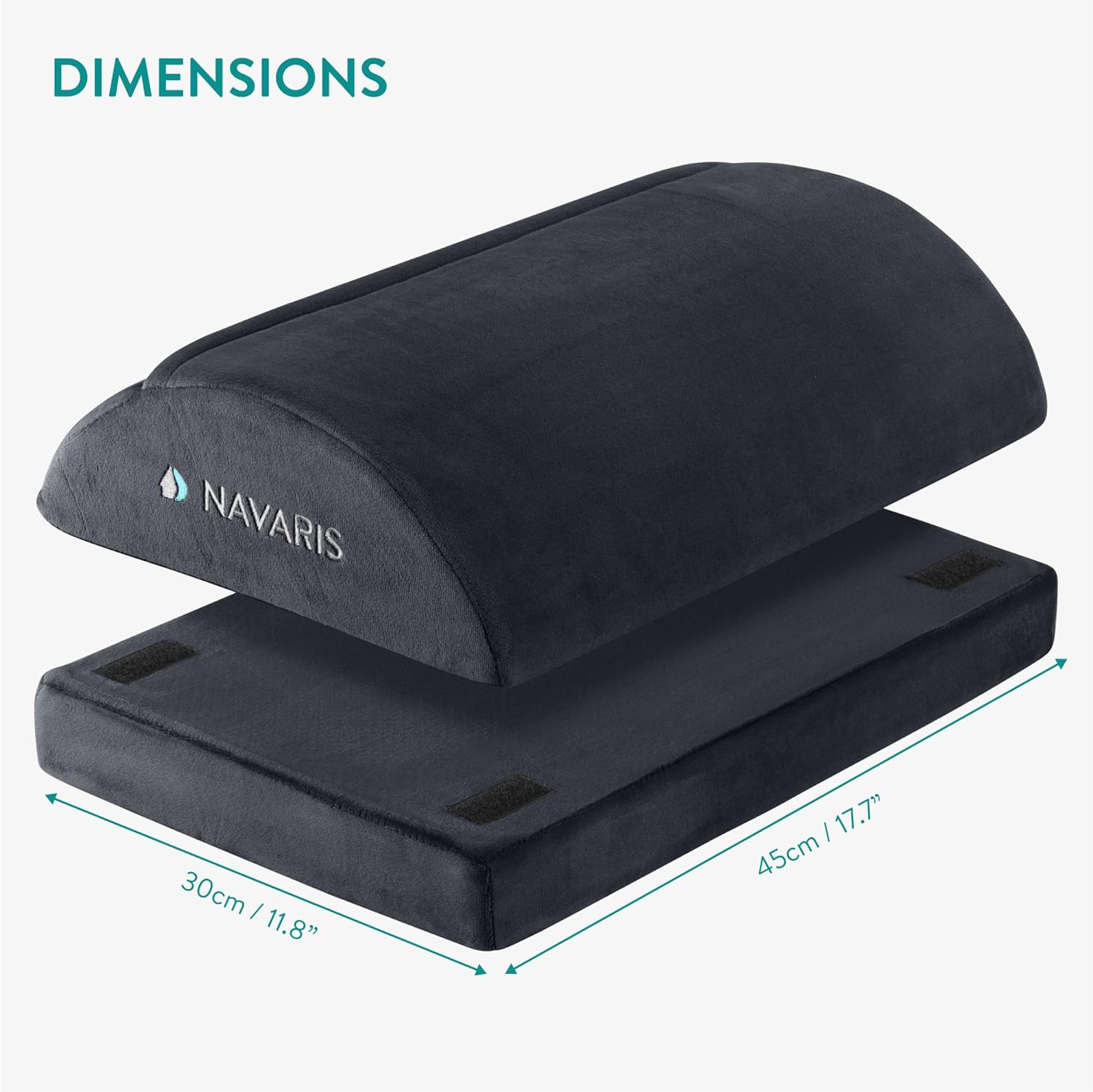 Navaris Εργονομικό Υποπόδιο Γραφείου - Black - 61463.01