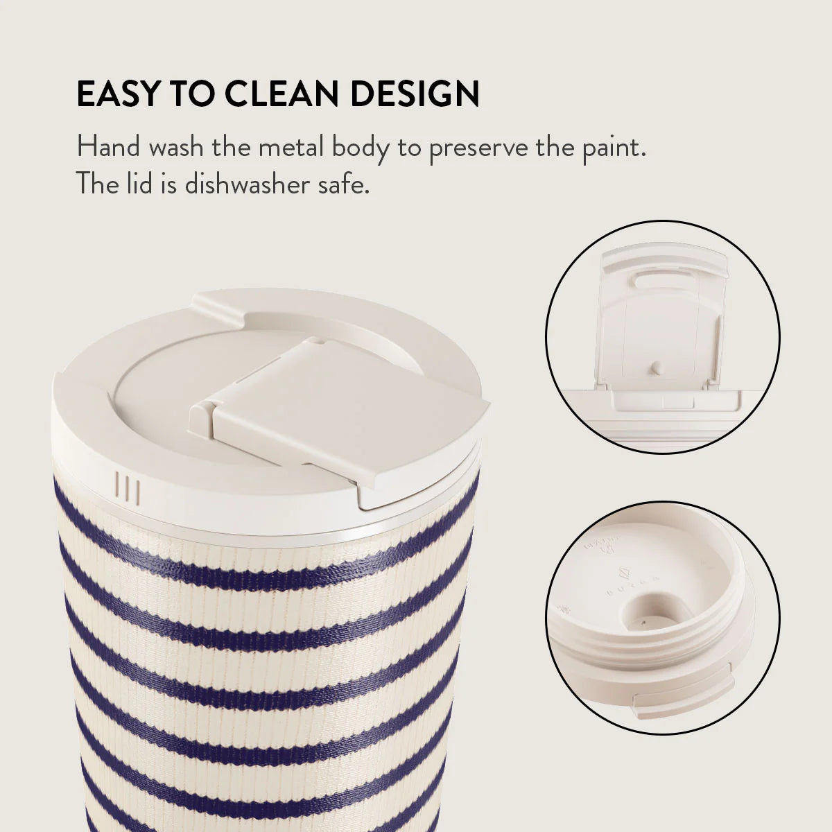 Burga Κούπα Θερμός από Ανοξείδωτο Ατσάλι - Flap Lid - 700ml - Old Money