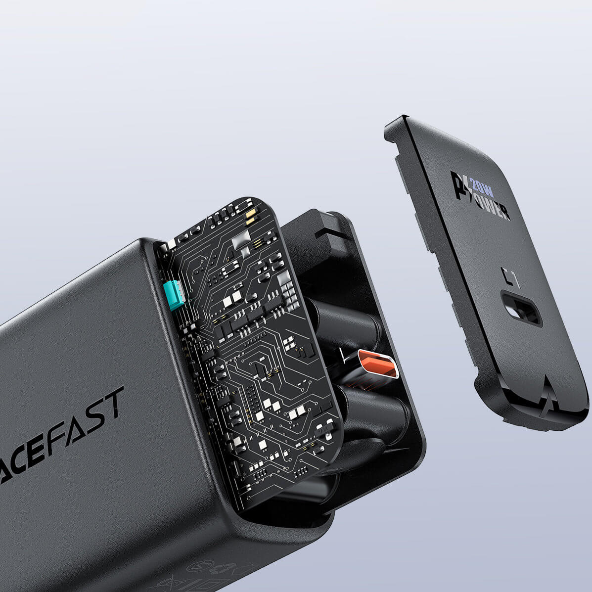 Acefast A1 20W Οικιακός Φορτιστής Γρήγορης Φόρτισης USB Type C - Black