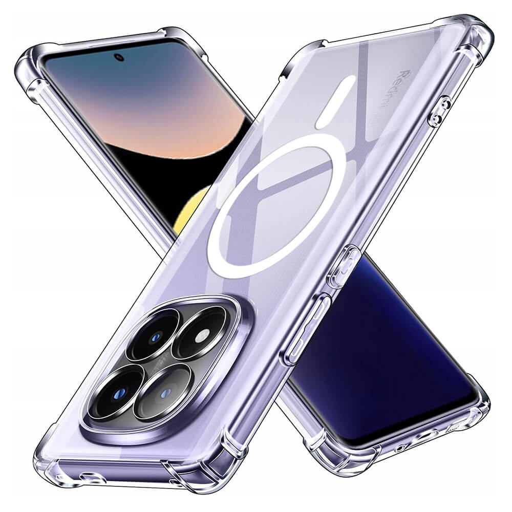 Techsuit Xiaomi Redmi Note 14 Pro+ 5G - Shockproof Clear Silicone MagSafe - Θήκη Σιλικόνης με Ενισχυμένες Γωνίες - Clear