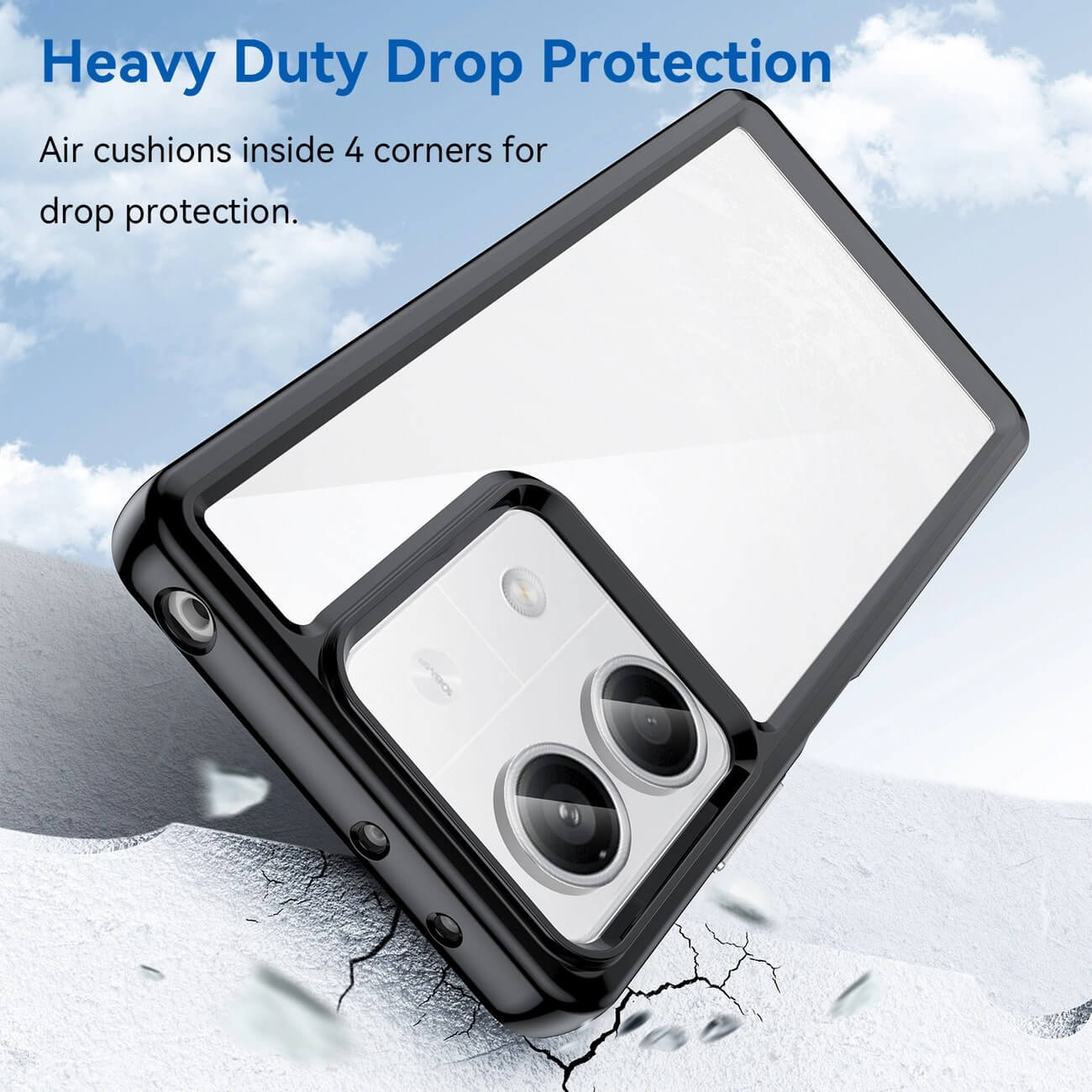 OEM Xiaomi Redmi Note 13 Pro 5G Outer Space Σκληρή Θήκη με Πλαίσιο Σιλικόνης - Black