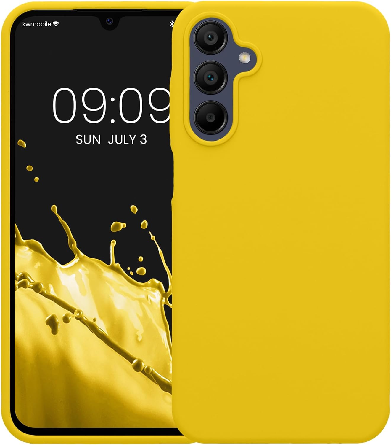 KW Samsung Galaxy A15 4G / A15 5G Θήκη Σιλικόνης Rubberized TPU - Bright Yellow