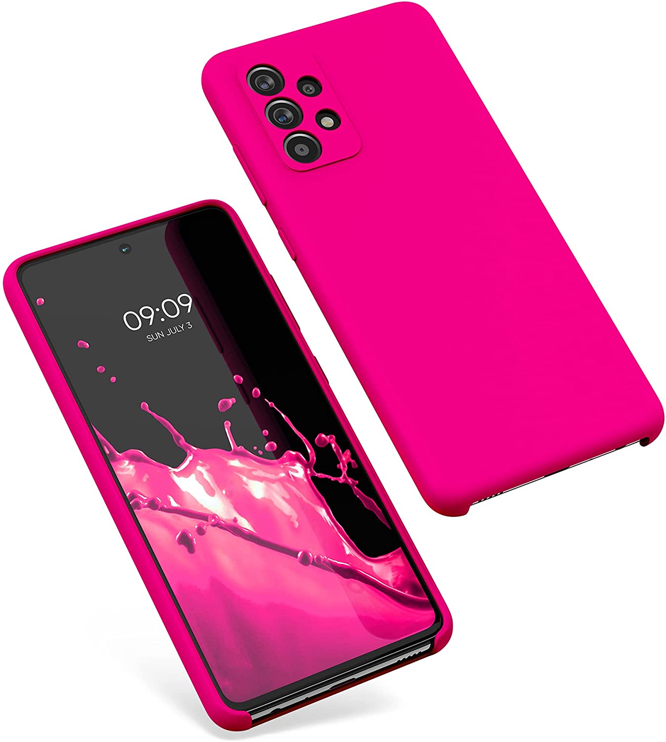 KW Samsung Galaxy A52 / A52 5G / A52s 5G Θήκη Σιλικόνης Rubber TPU - Neon Pink - 54347.77