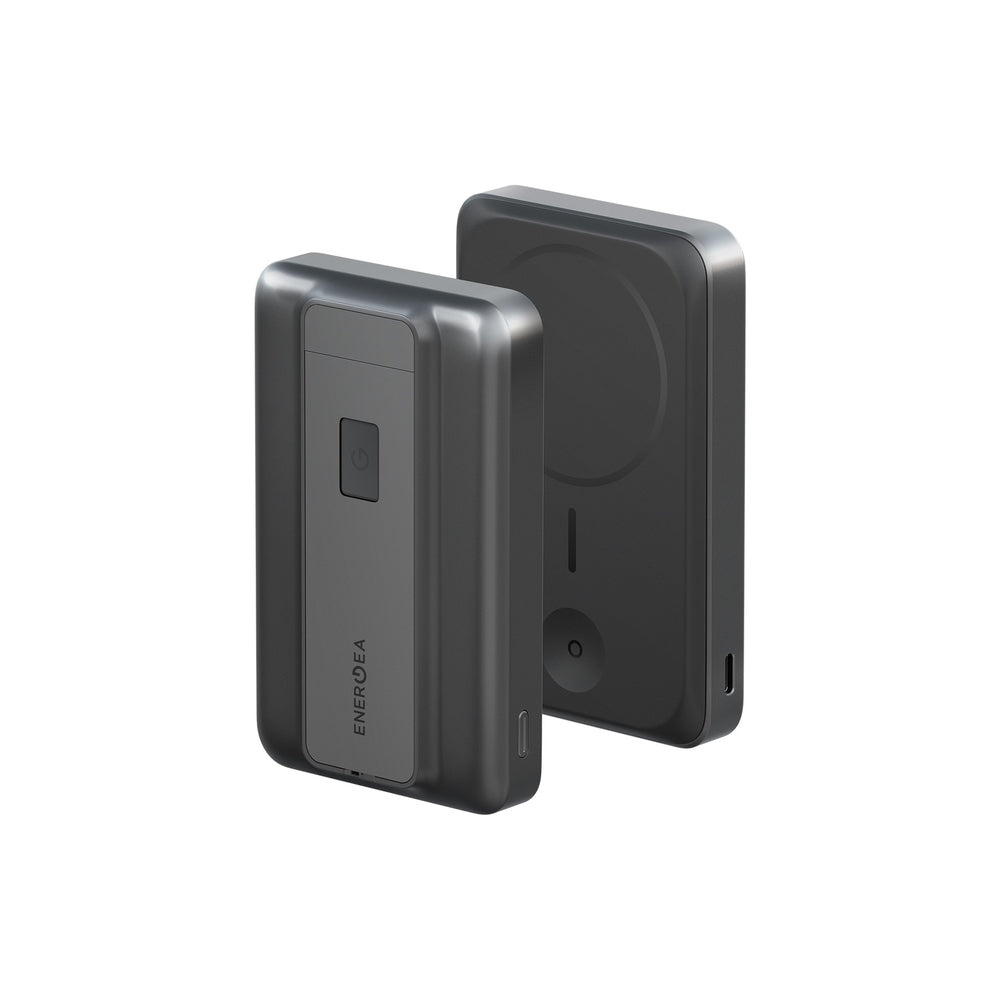 Energea - Ασύρματο MagSafe PowerBank Κινητού 10000 mAh Qi2 με Eνσωματωμένο Καλώδιo Type-C - MagPac Pro 35S 3C - Black