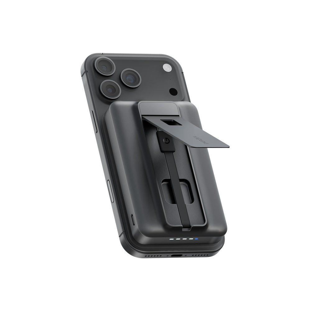 Energea - Ασύρματο MagSafe PowerBank Κινητού 10000 mAh Qi2 με Eνσωματωμένο Καλώδιo Type-C - MagPac Pro 35S 3C - Black