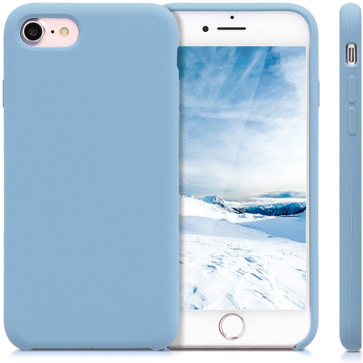 KW iPhone SE 2022 / SE 2020 / 7 / 8 Θήκη Σιλικόνης Rubber TPU - Dove Blue - 40225.161