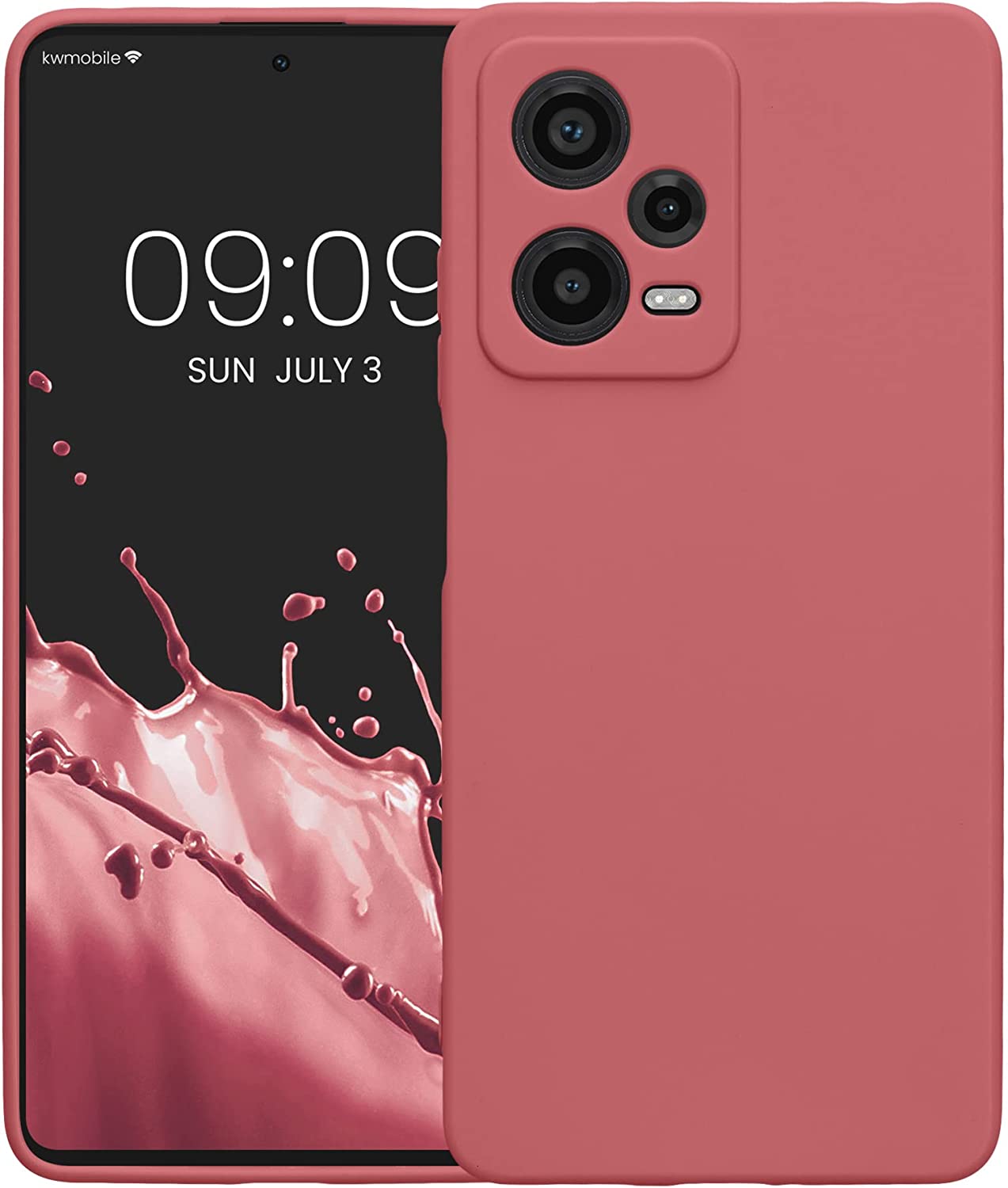 KW Xiaomi Redmi Note 12 Pro+ Θήκη Σιλικόνης TPU - Dark Rose - 60686.167