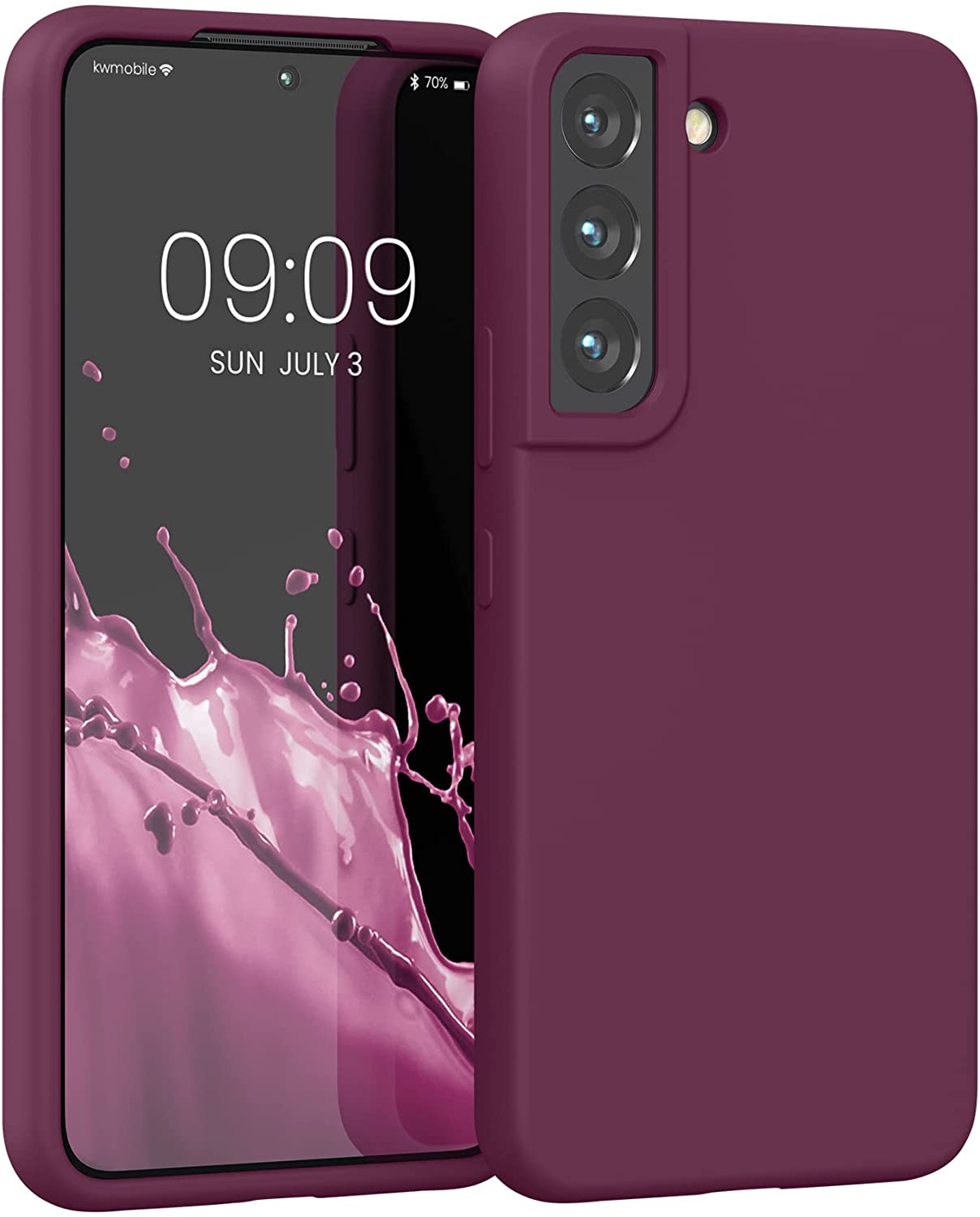 KW Samsung Galaxy S22 Θήκη Σιλικόνης Rubberized TPU - Bordeaux Purple - 56756.187
