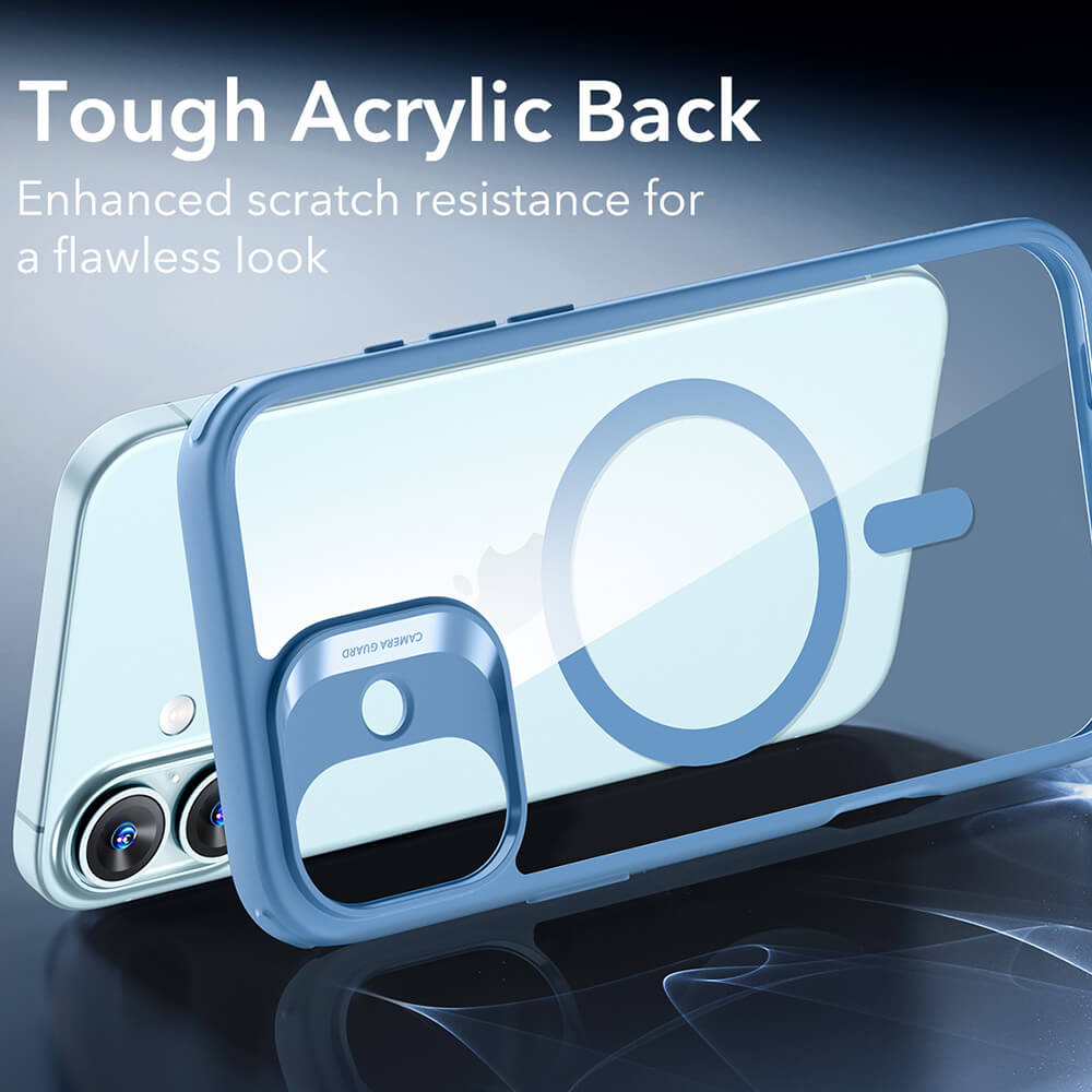 ESR iPhone 16 Classic Hybrid Halolock Σκληρή Θήκη με Πλαίσιο Σιλικόνης και MagSafe - Clear Blue