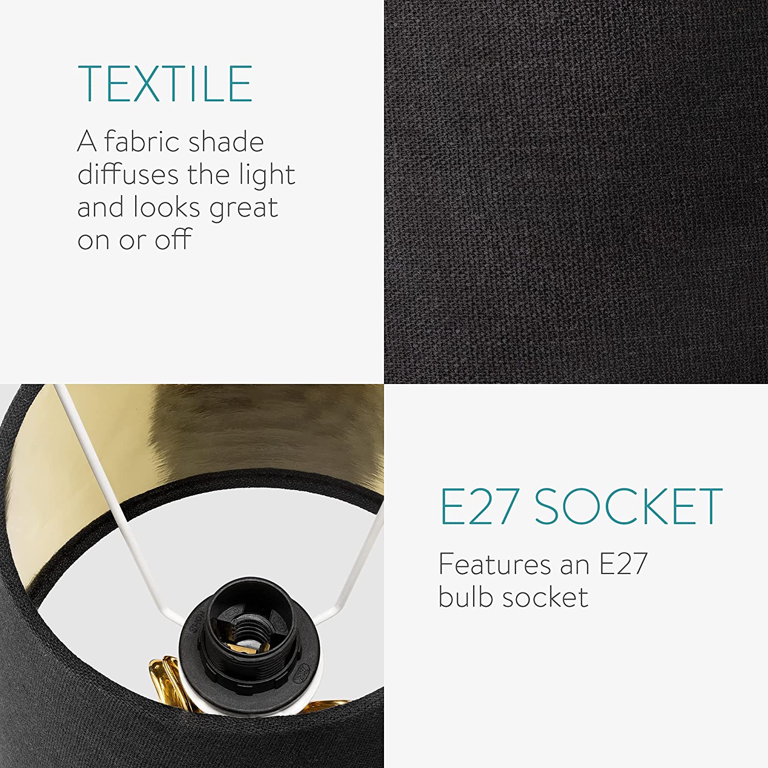 Navaris Desk Lamp Επιτραπέζιο Φωτιστικό - Ανανάς - 35cm - Gold / Black - 49150.66.01