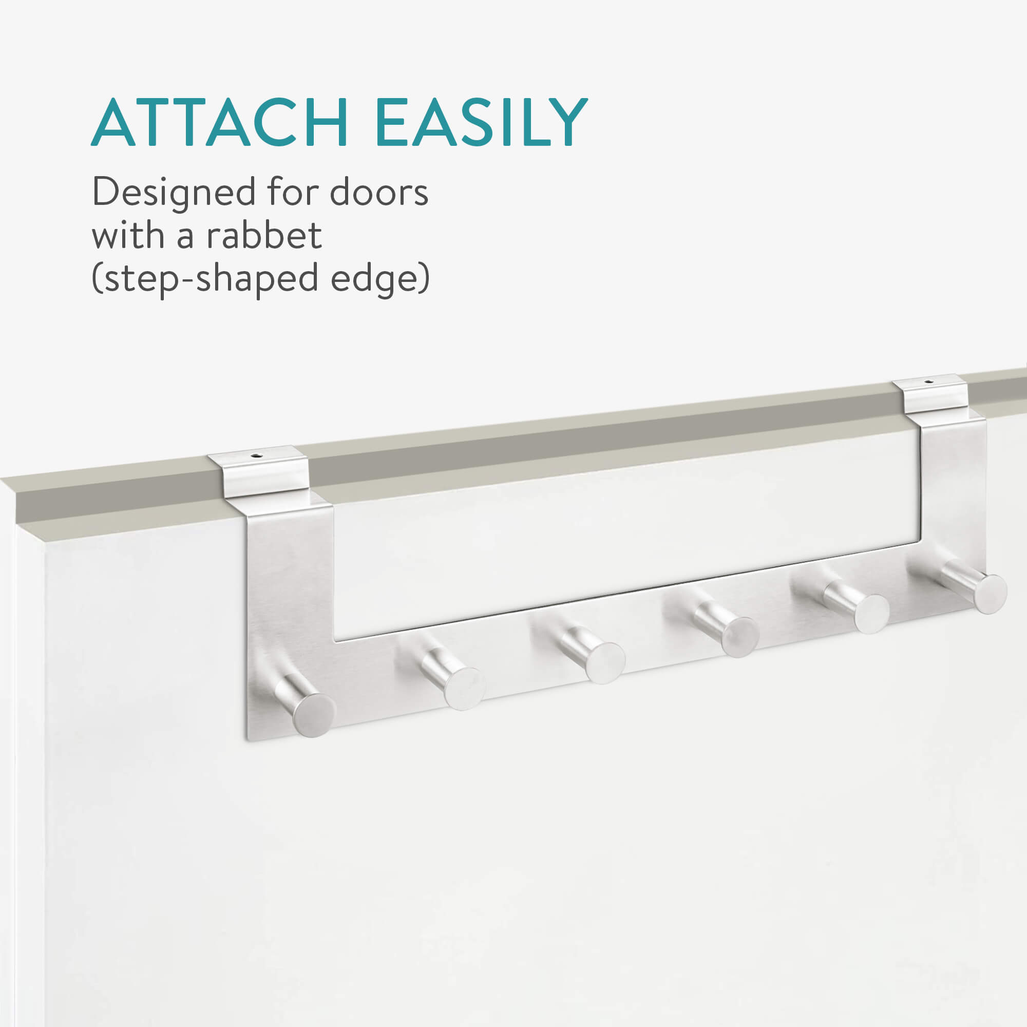 Navaris Κρεμάστρα Πόρτας από Ανοξείδωτο Ατσάλι - Silver - 54828.35.01