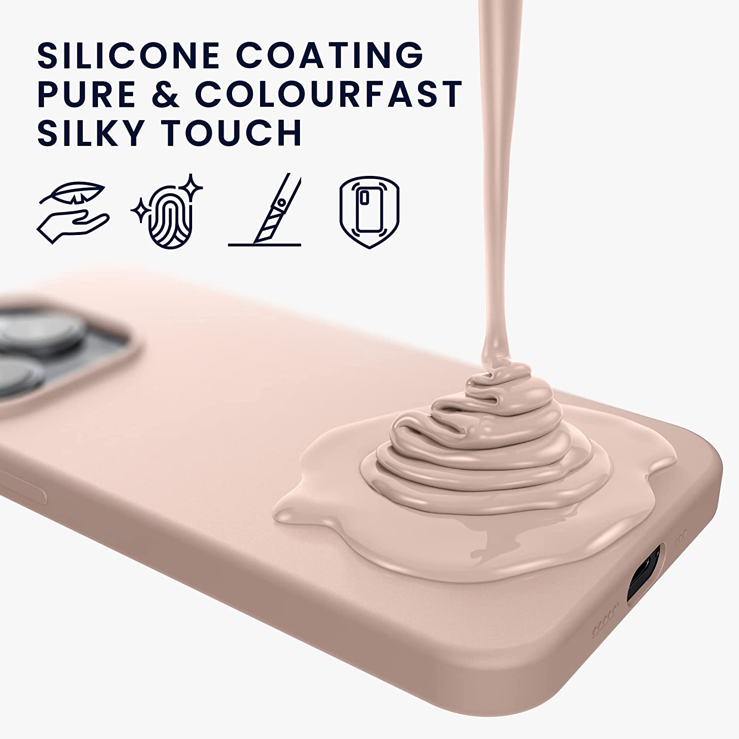 KW iPhone 14 Plus Θήκη Σιλικόνης Rubberized TPU - Coconut Swirl - 59080.225